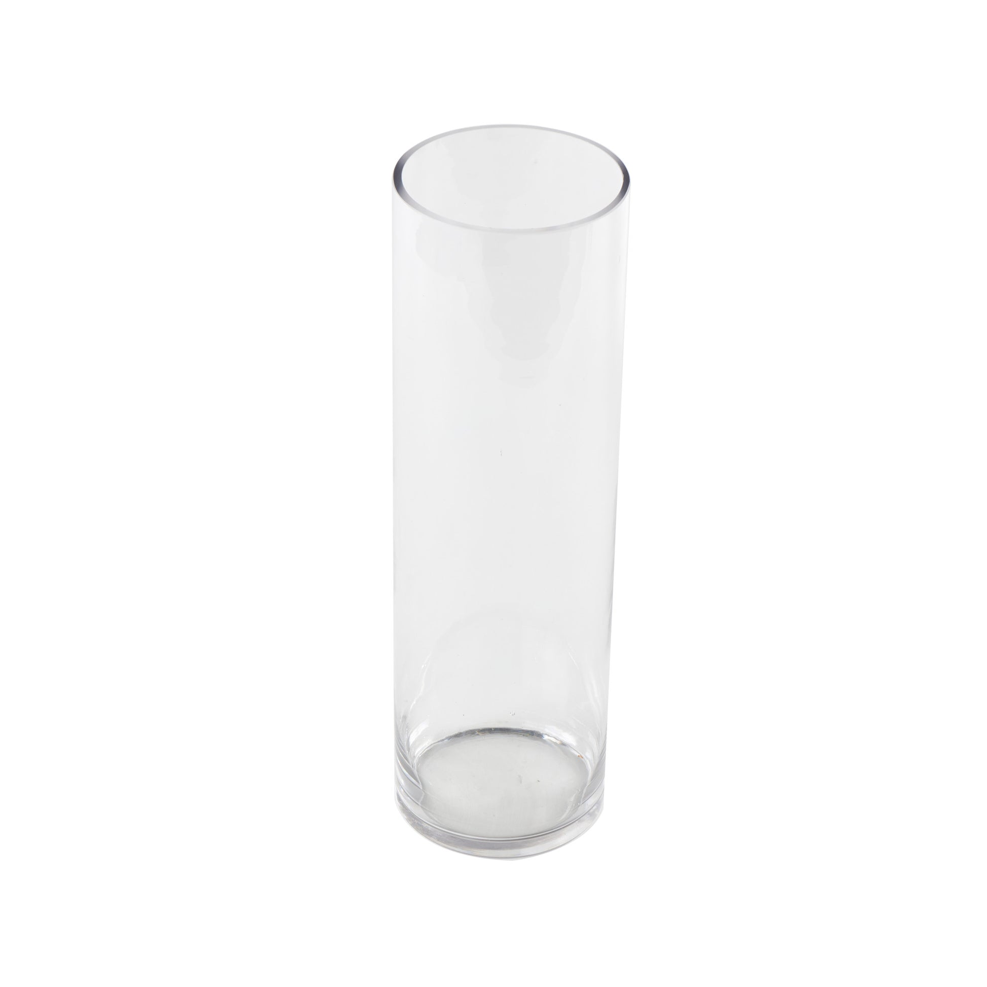 Clear Glass Tall Decorative Vase