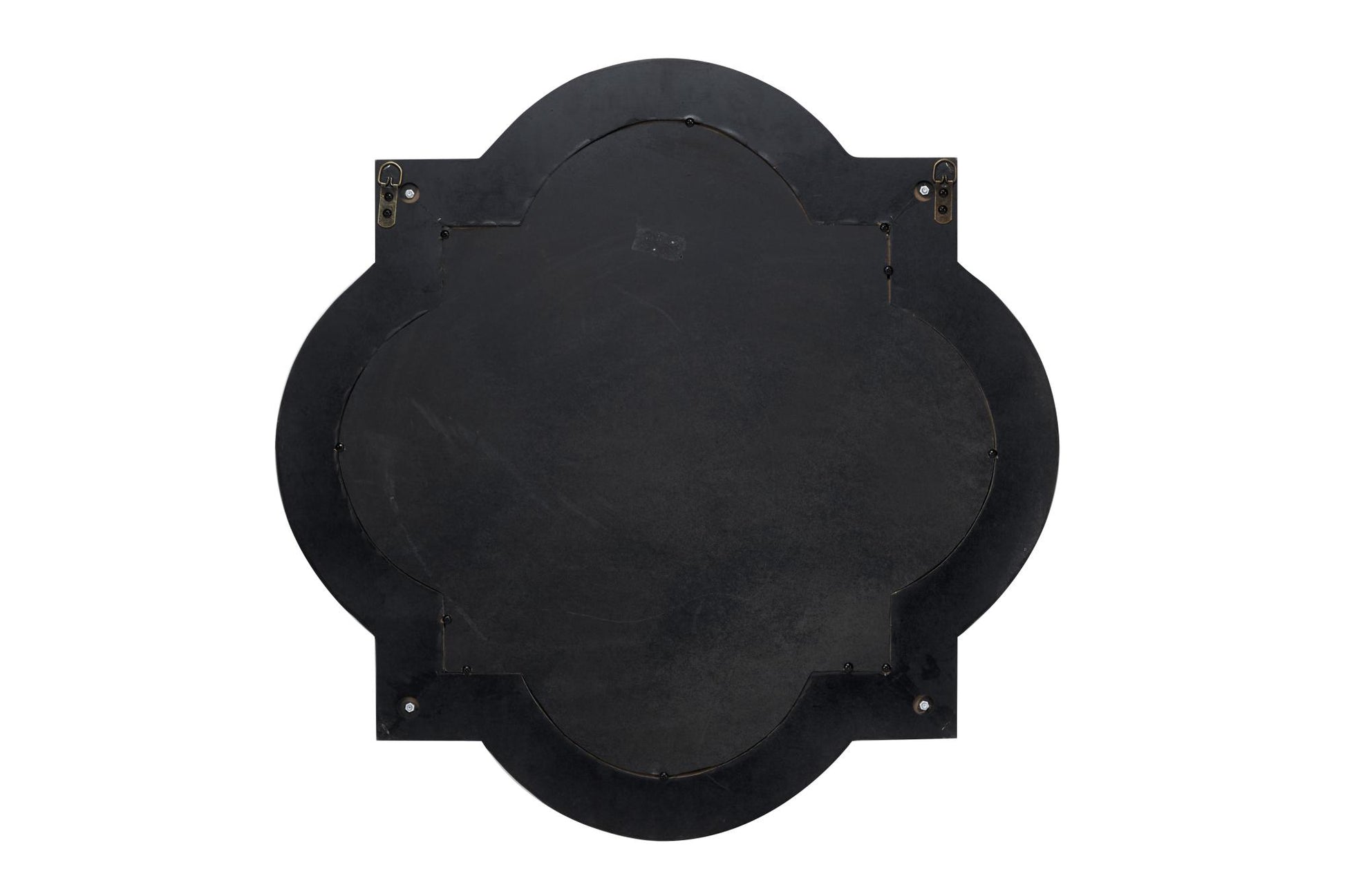 White Wood Quatrefoil Room Wall Mirror