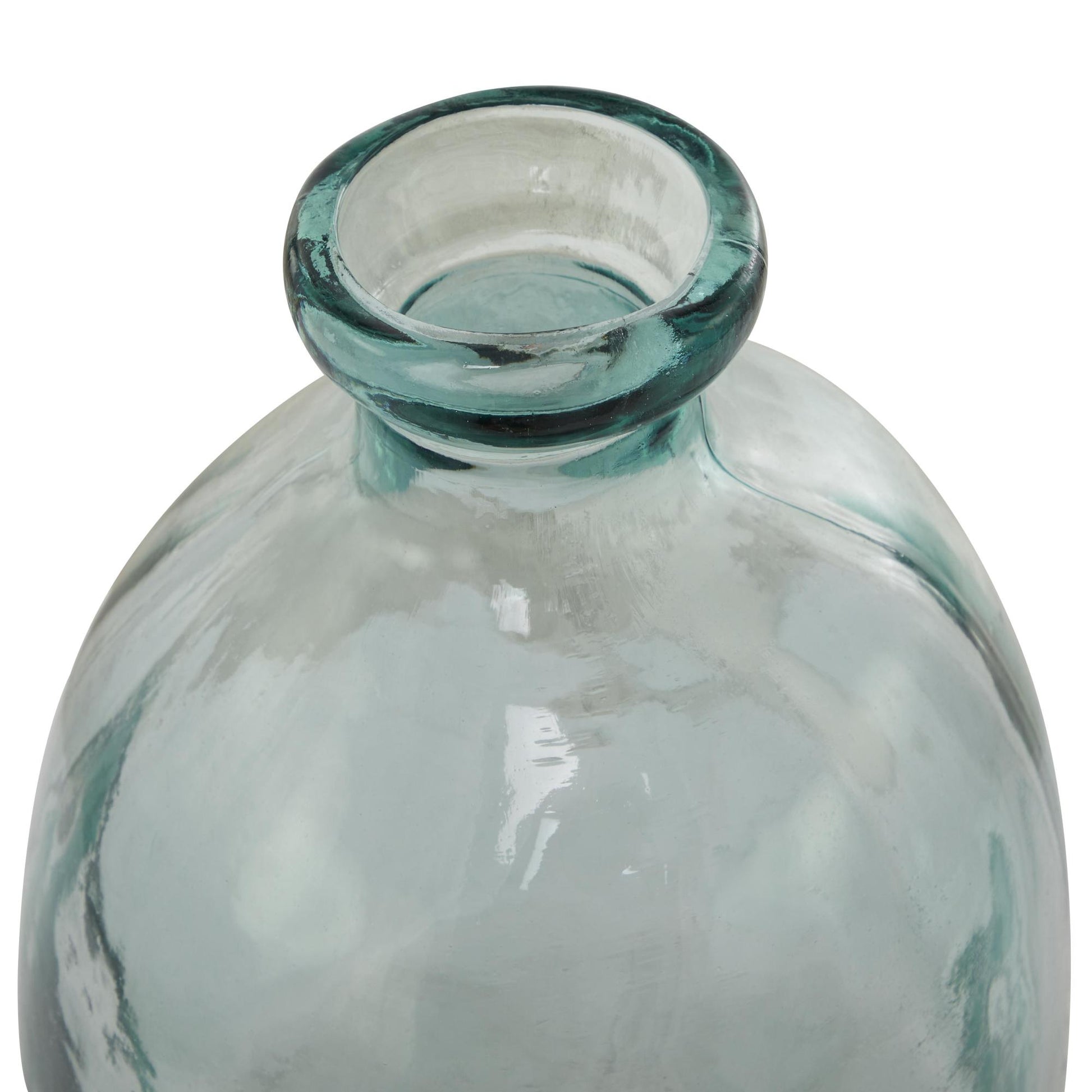 Abstract Recycled Glass Handmade Spanish Bottleneck Decorative Vase