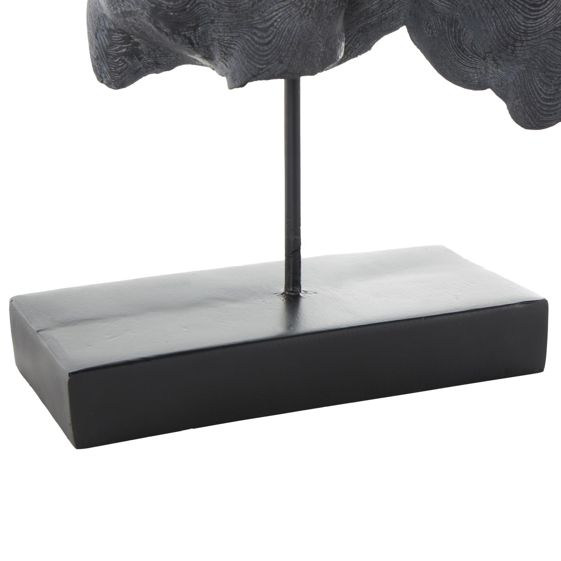 Horse Black Resin Bust Inspired Decorative Sculpture with Black Stand