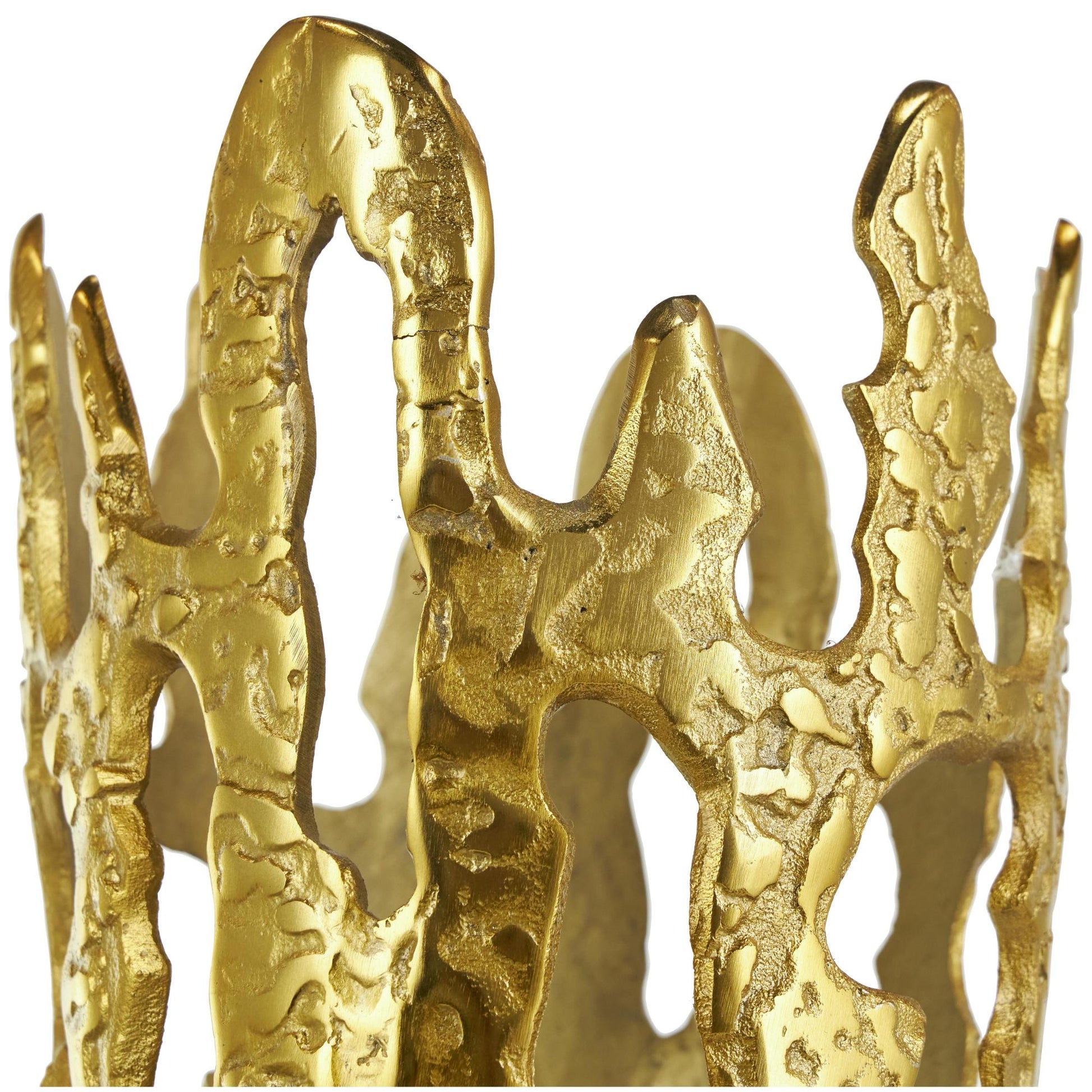 Abstract Aluminum Metal Tall Floor Drip Decorative Vase with Melting Designed Body