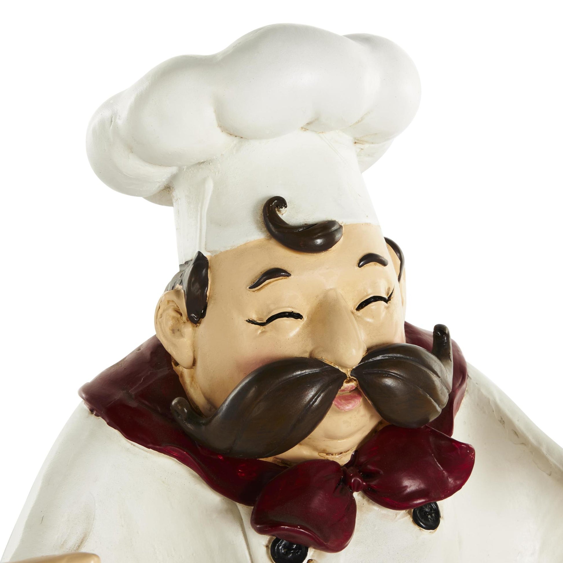 Chef White Polystone Kitchen Decorative Figurine 2 Bottle Decorative Sculpture