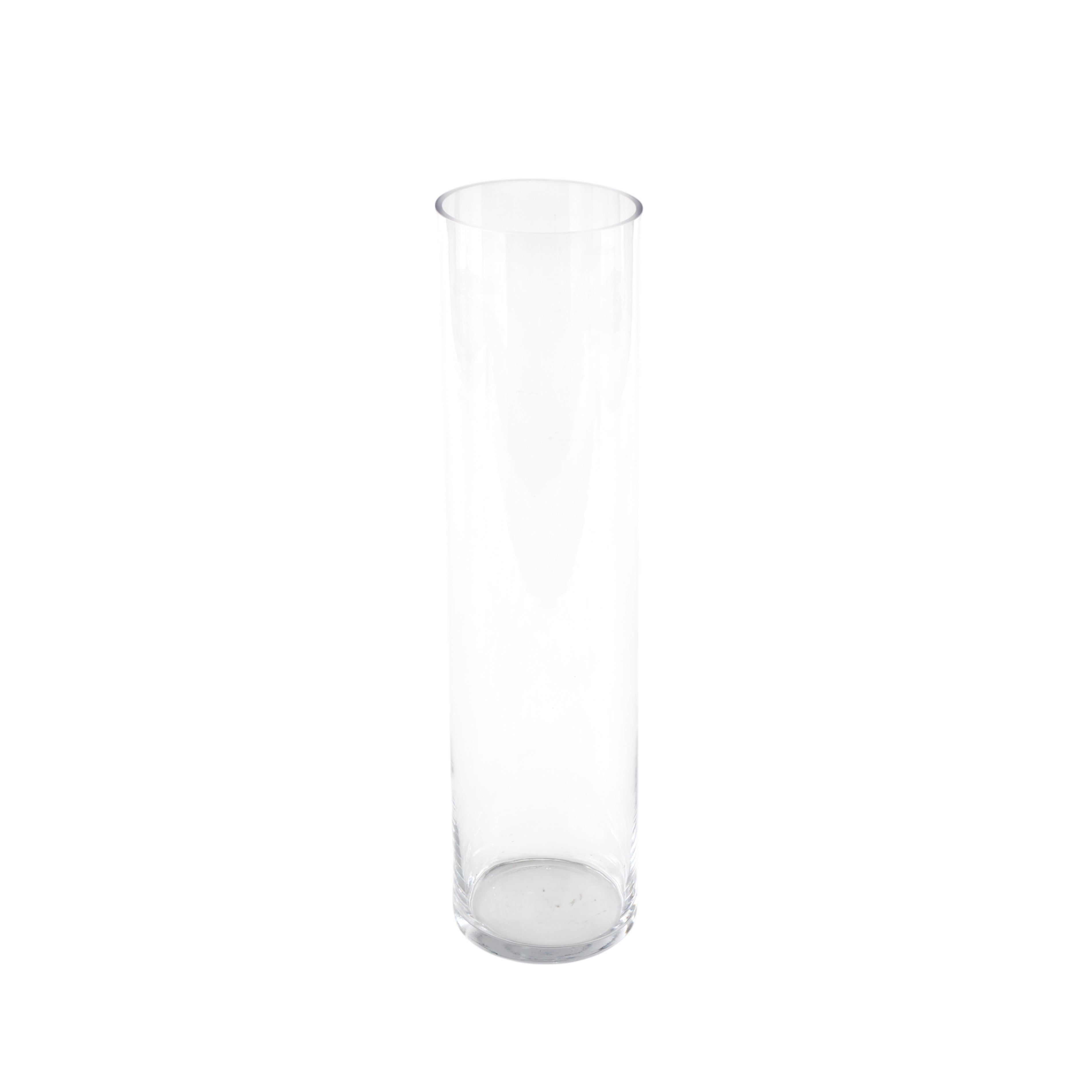 Clear Glass Tall Decorative Vase