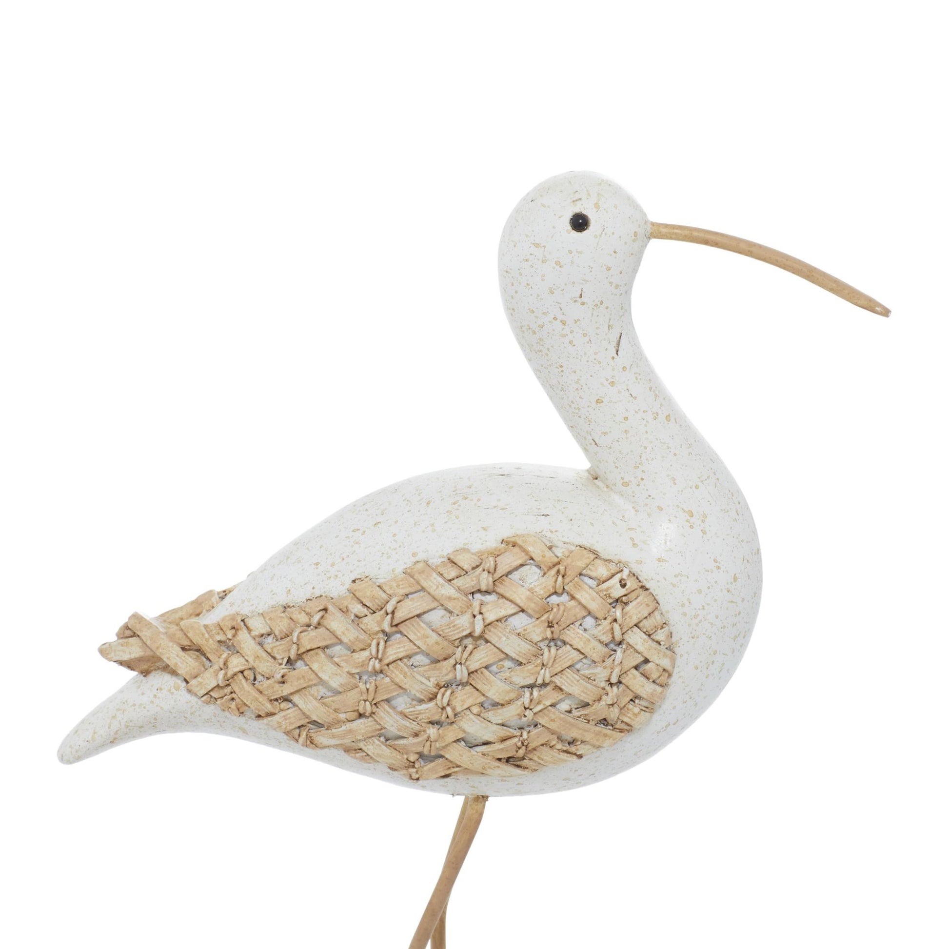 Set of 3 Bird White Polyresin Decorative Sculpture
