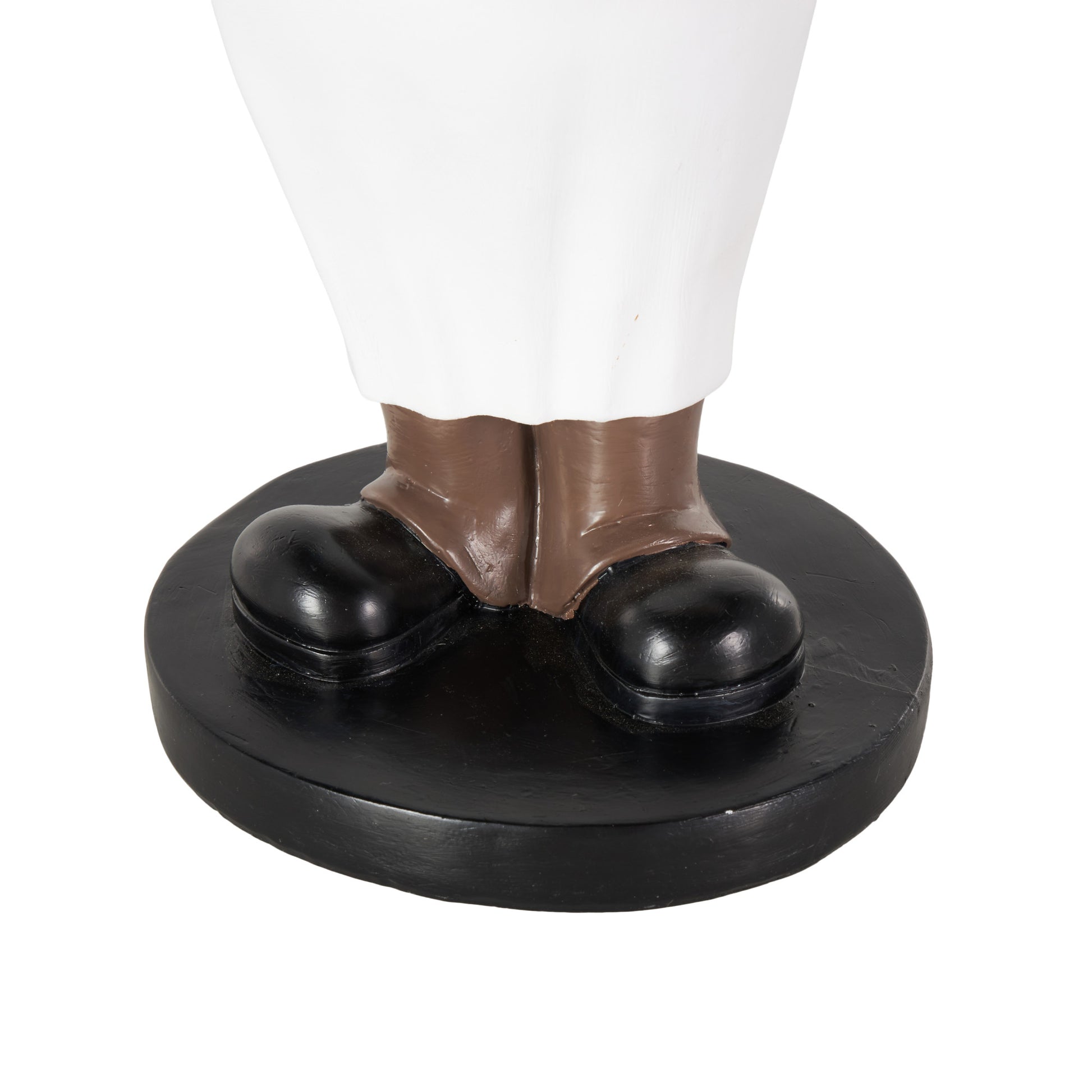 Chef White Polystone Kitchen Decorative Figurine Decorative Sculpture with Black Tray