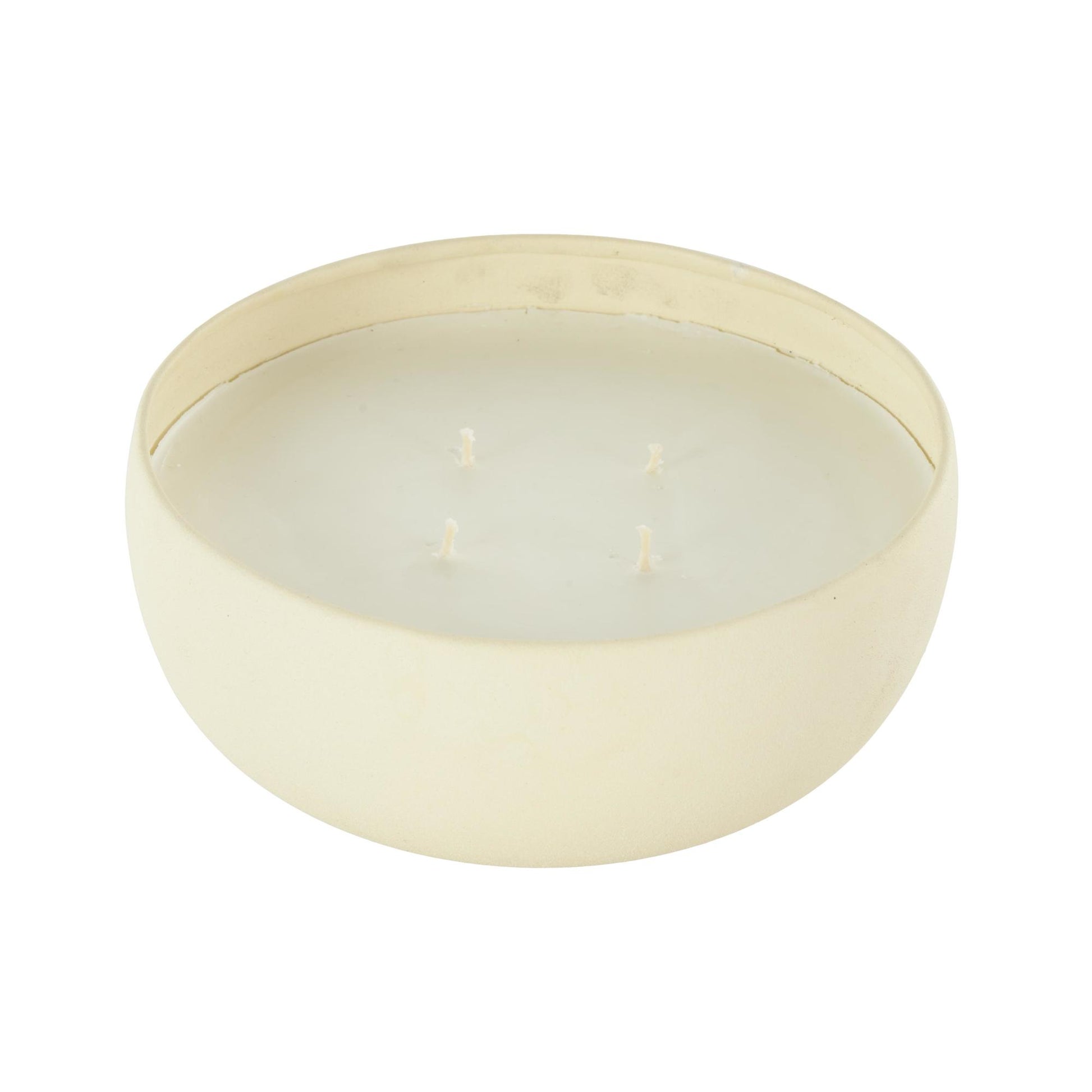 Metal Tangerine Splash Scented Textured 34oz 4 Wick Decorative Candle with White Wax