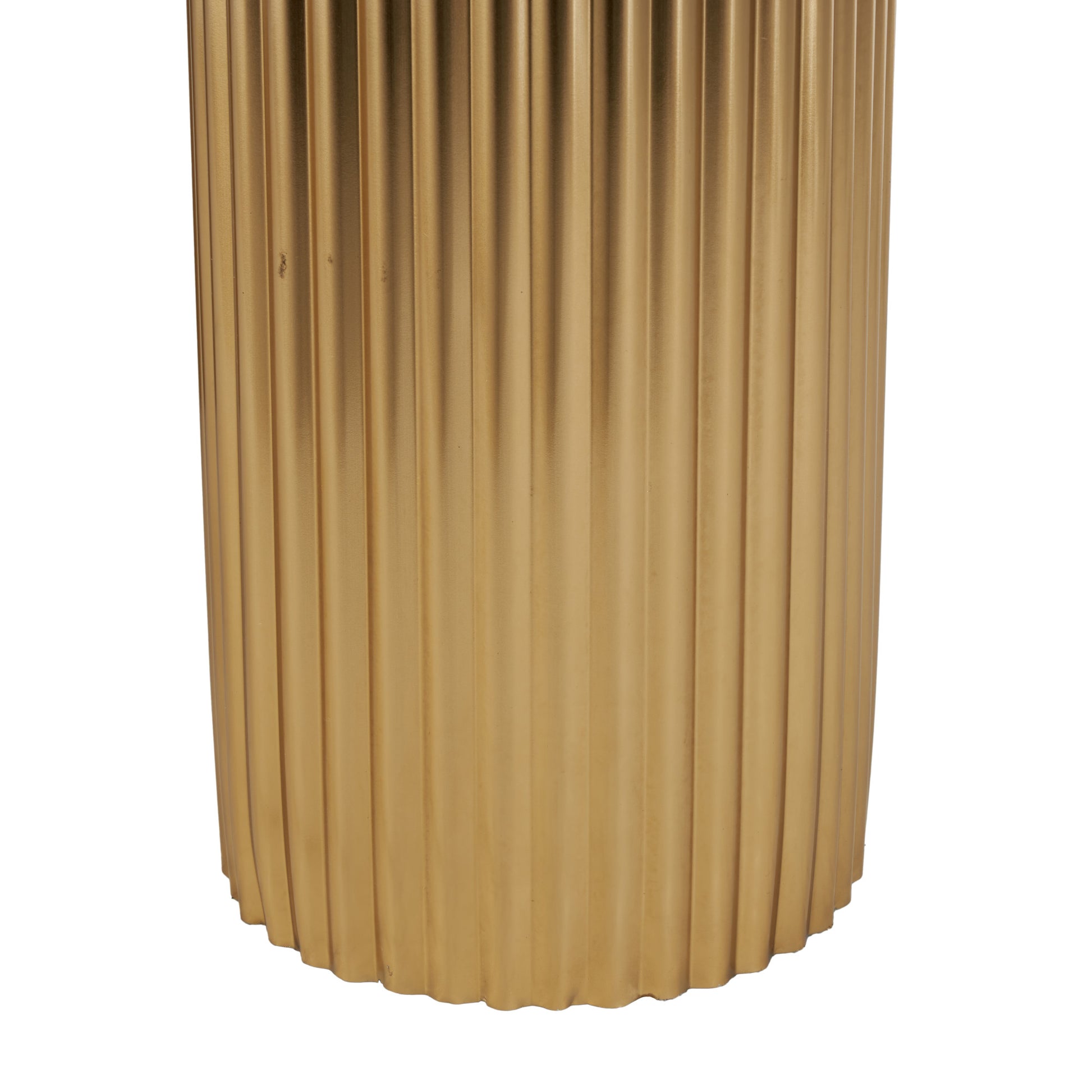 Metal Handmade Oval Living Room Console Table with Ribbed Legs