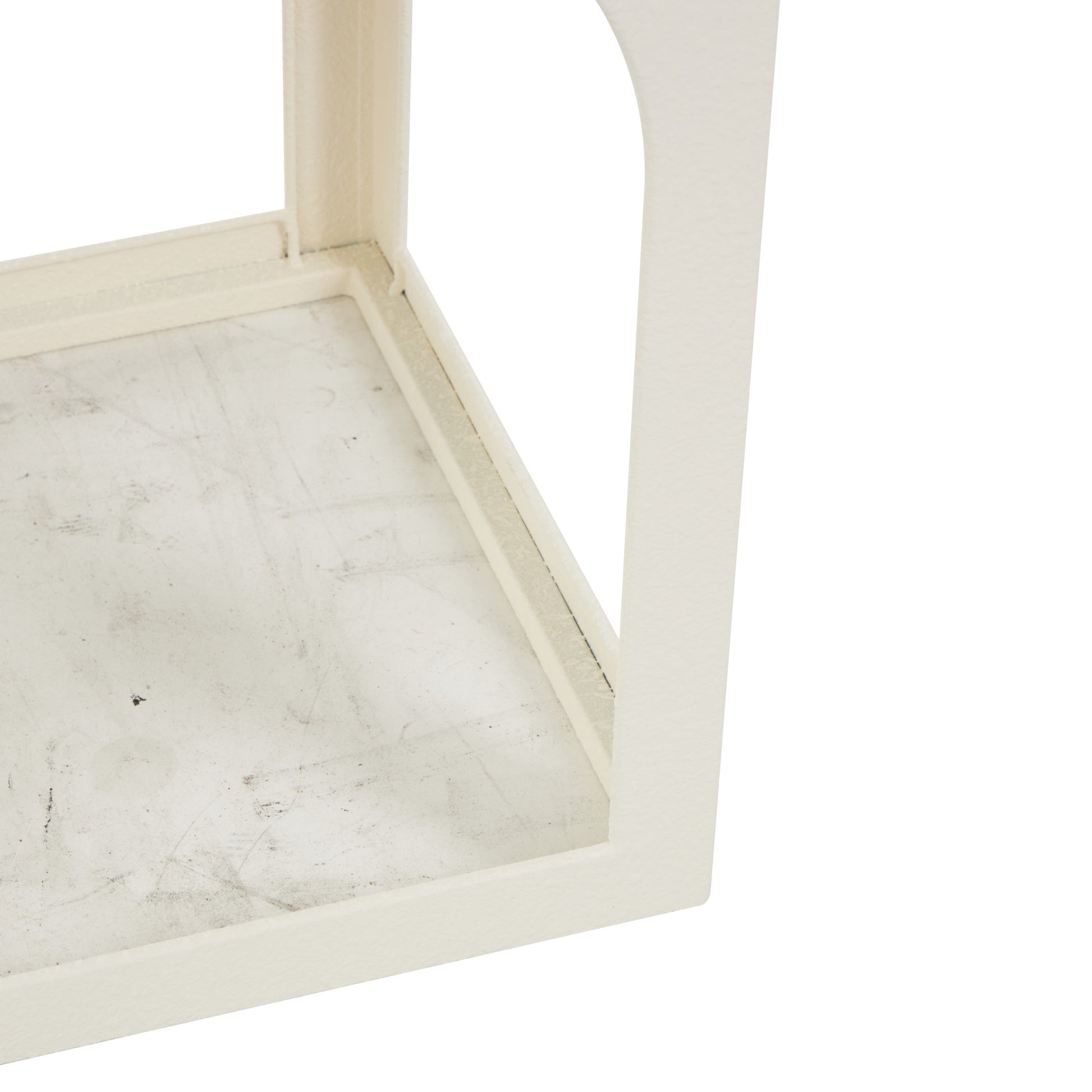 Set of 3 Metal Nested Side End Accent Table with Arched Cutouts