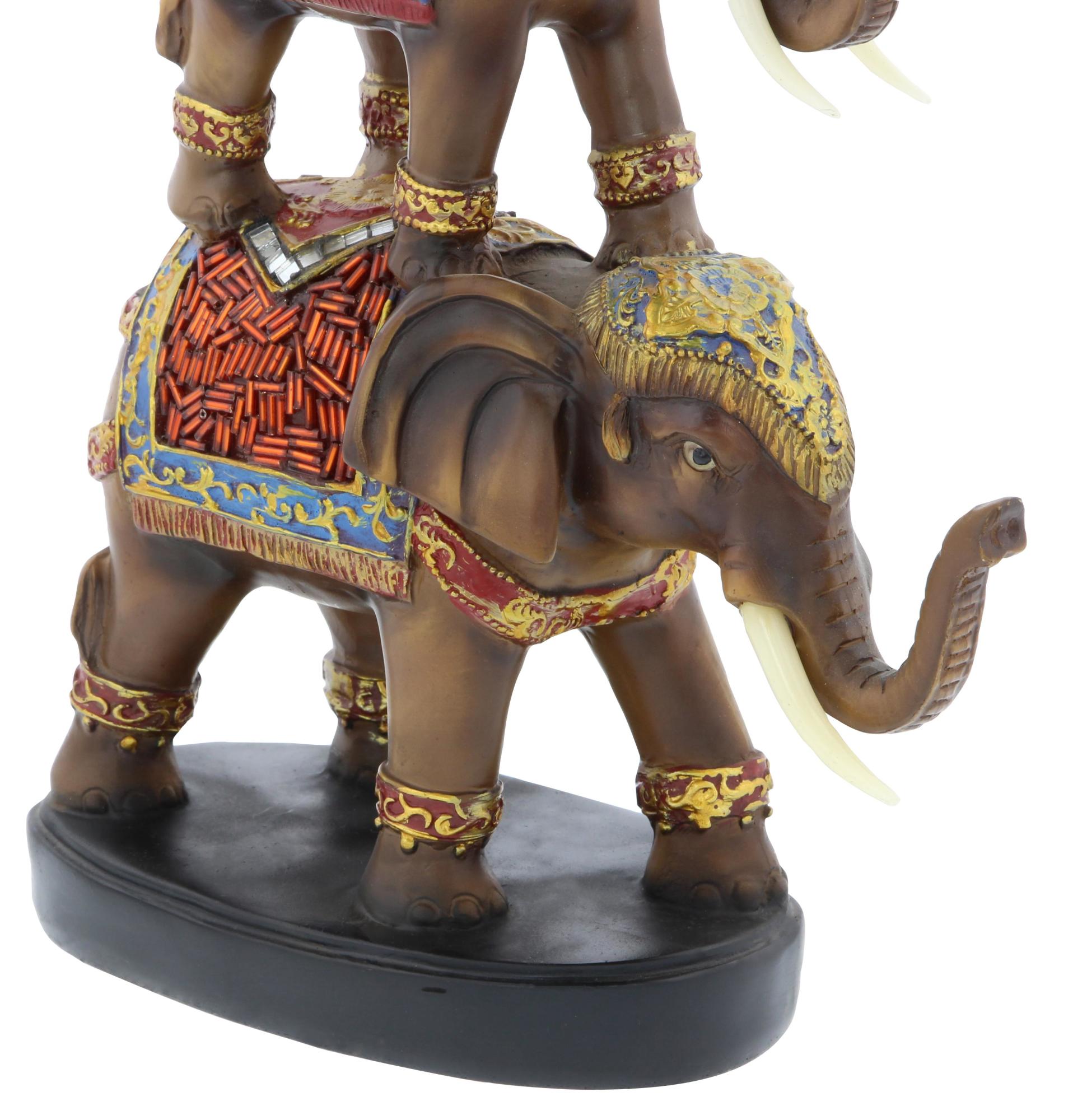 Elephant Brown Polystone Decorative Sculpture