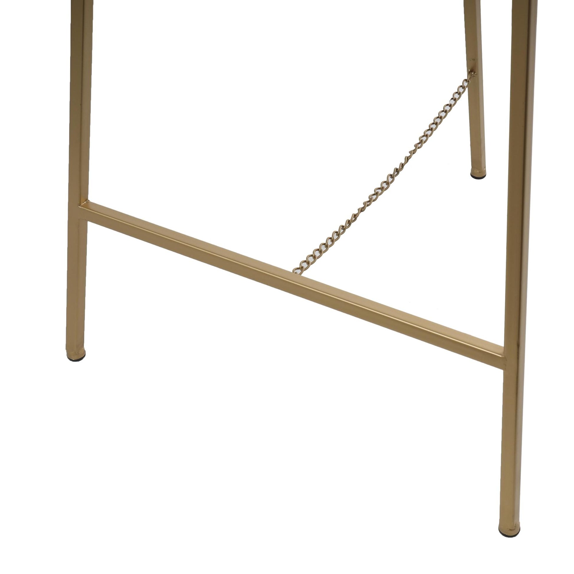 Gold Metal Tall Adjustable 3 Tier Display Easel with Circular Ring Top