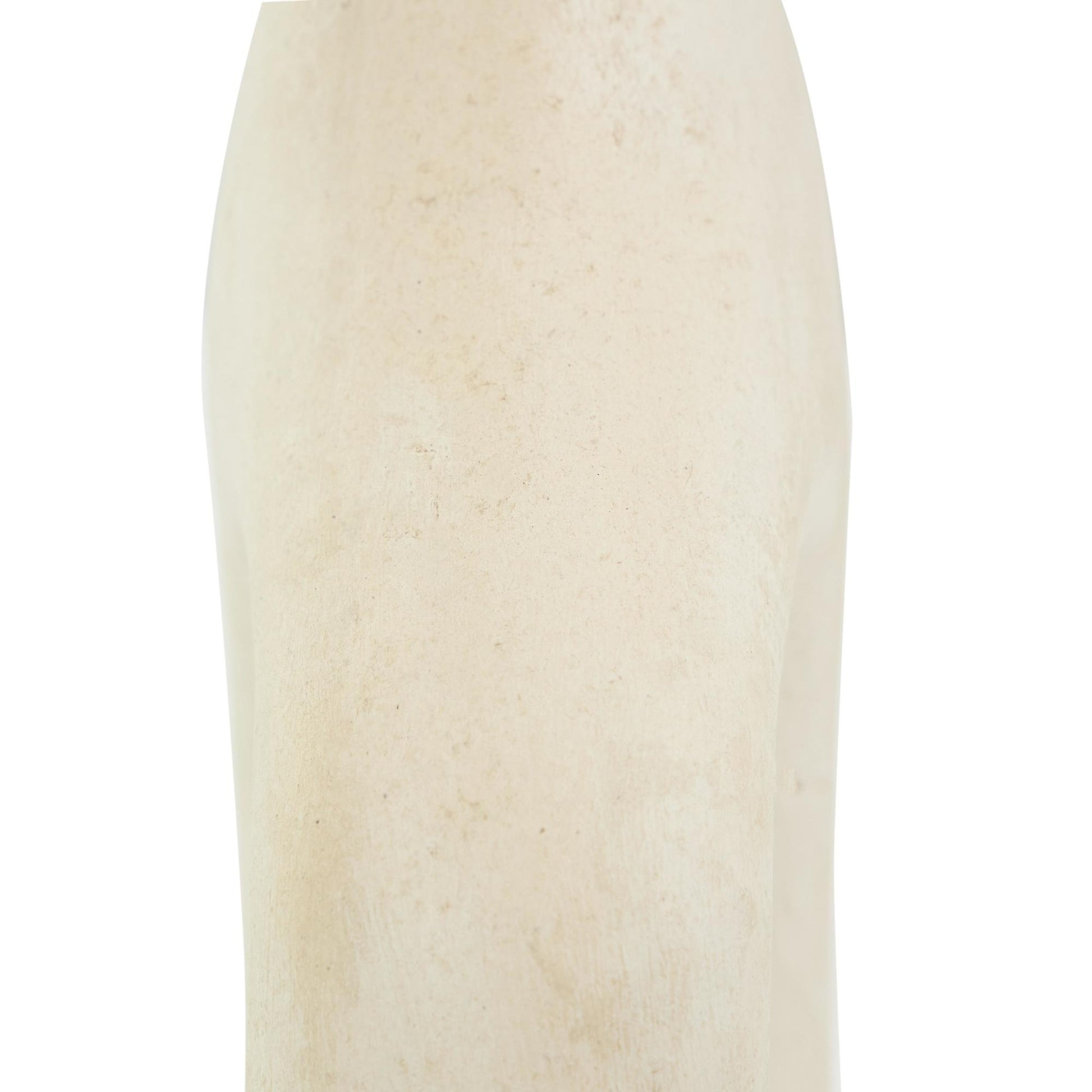 Abstract Beige Paper Mache Double Handle Decorative Vase
