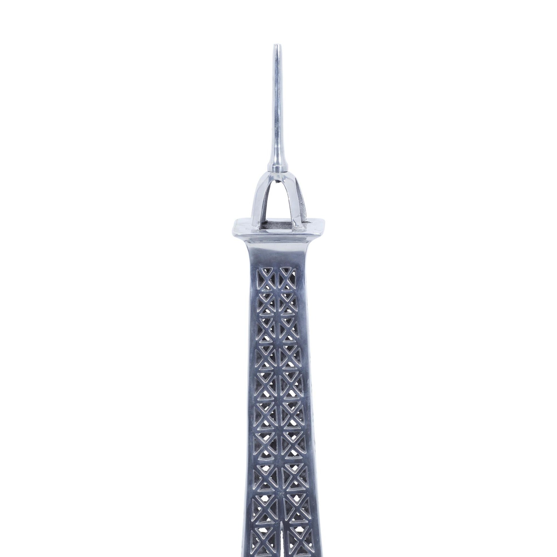 Eiffel Tower Silver Aluminum Metal Decorative Sculpture