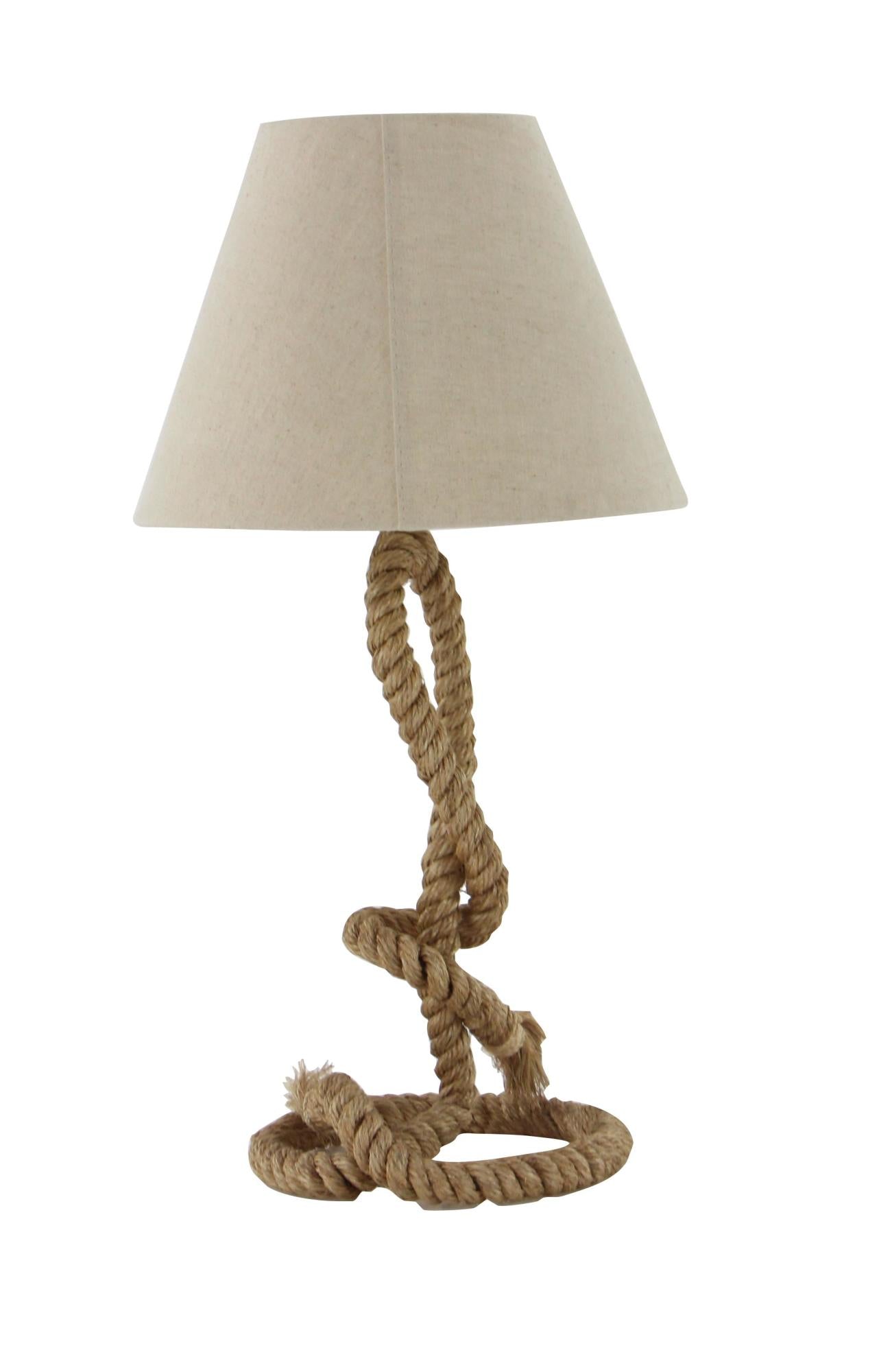 Knot Brown Jute Rope Twisted Rope Room Table Lamp