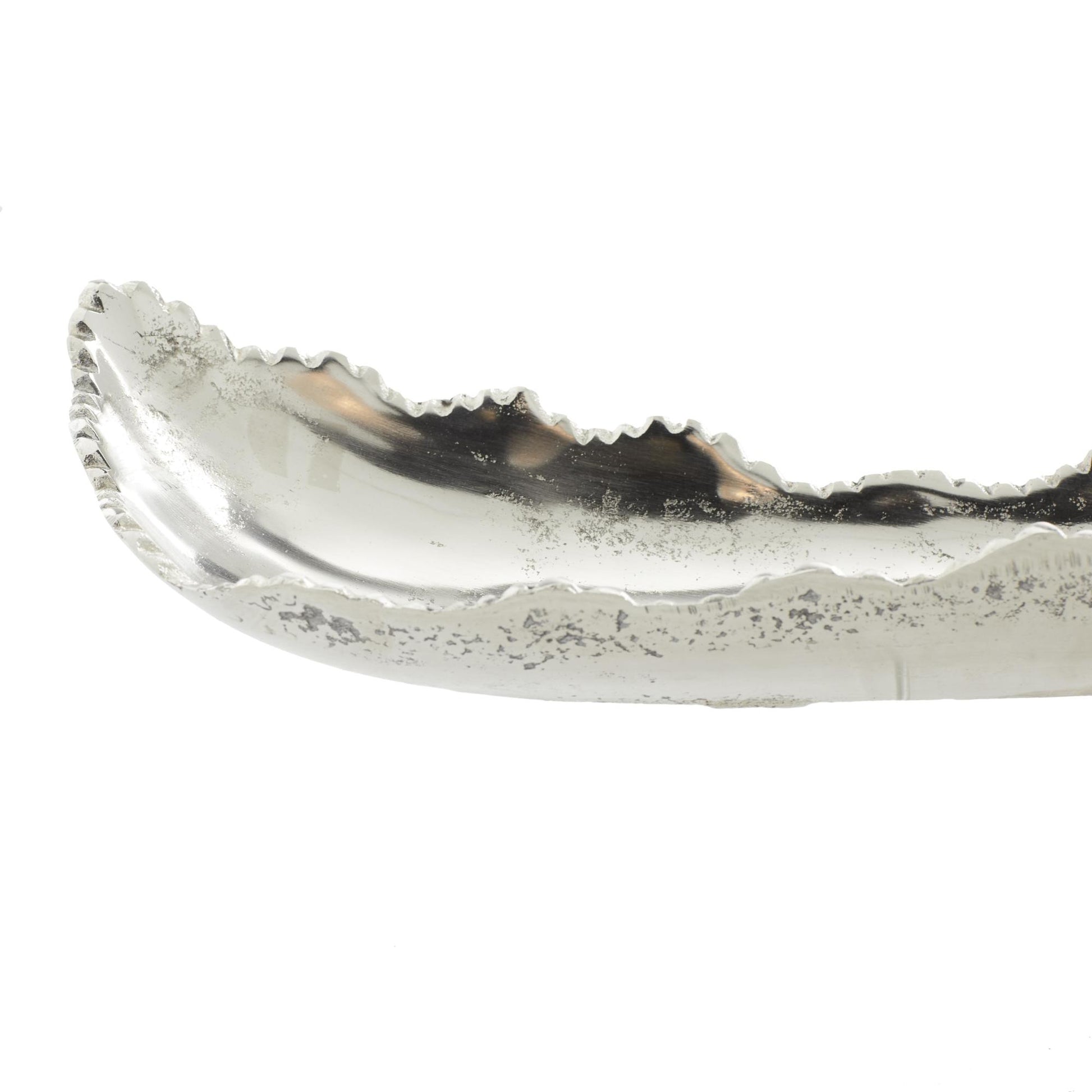 Silver Aluminum Metal Live Edge Living Room Decor Tray