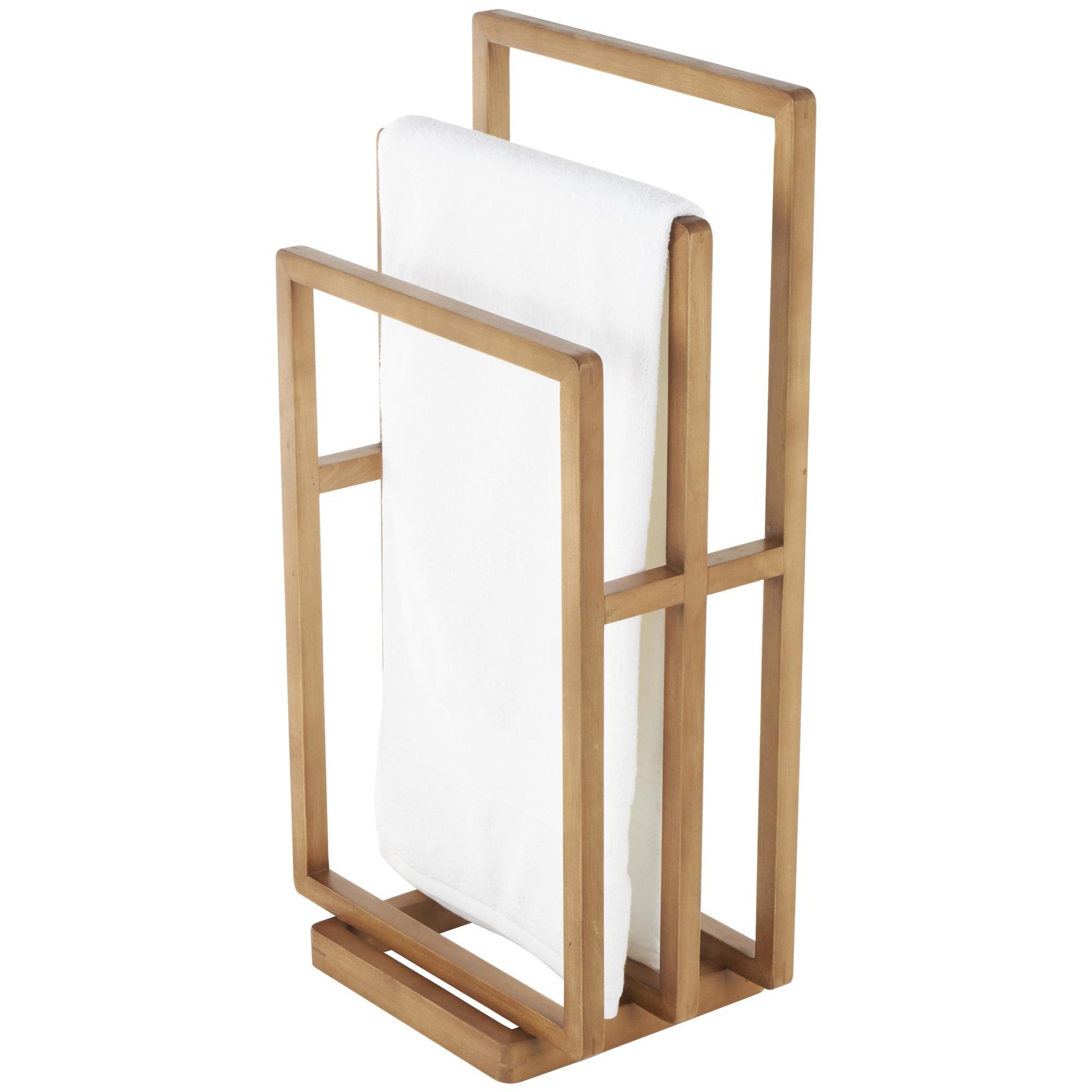 Brown Wood Sleek Modern Closet Quilt Rack