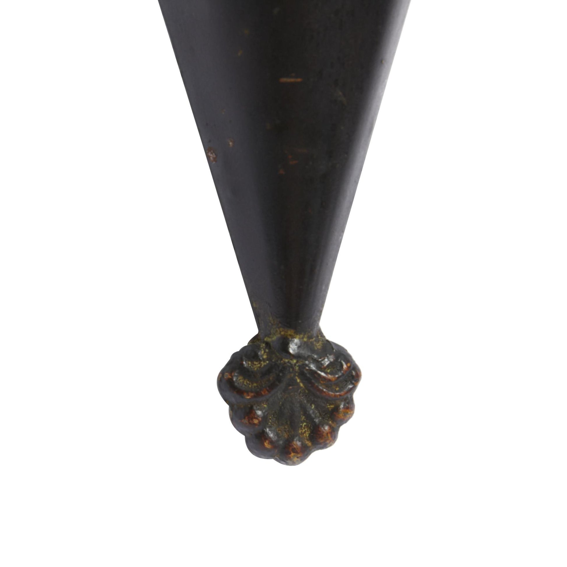 Set of 2 Scroll Black Metal Cone Indoor Outdoor Wall Planter