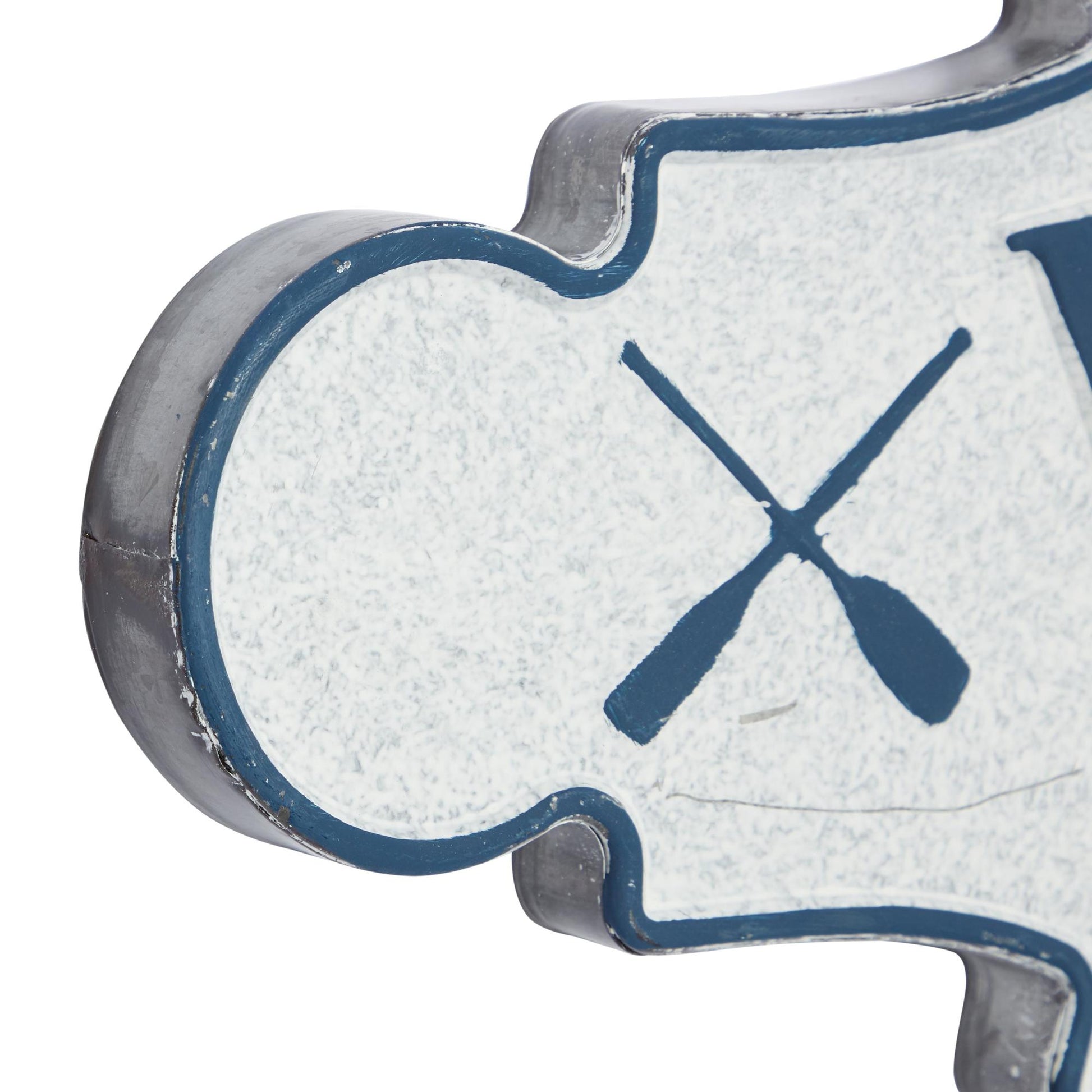 Sign Blue Metal Welcome To the Lake Home Wall Decor