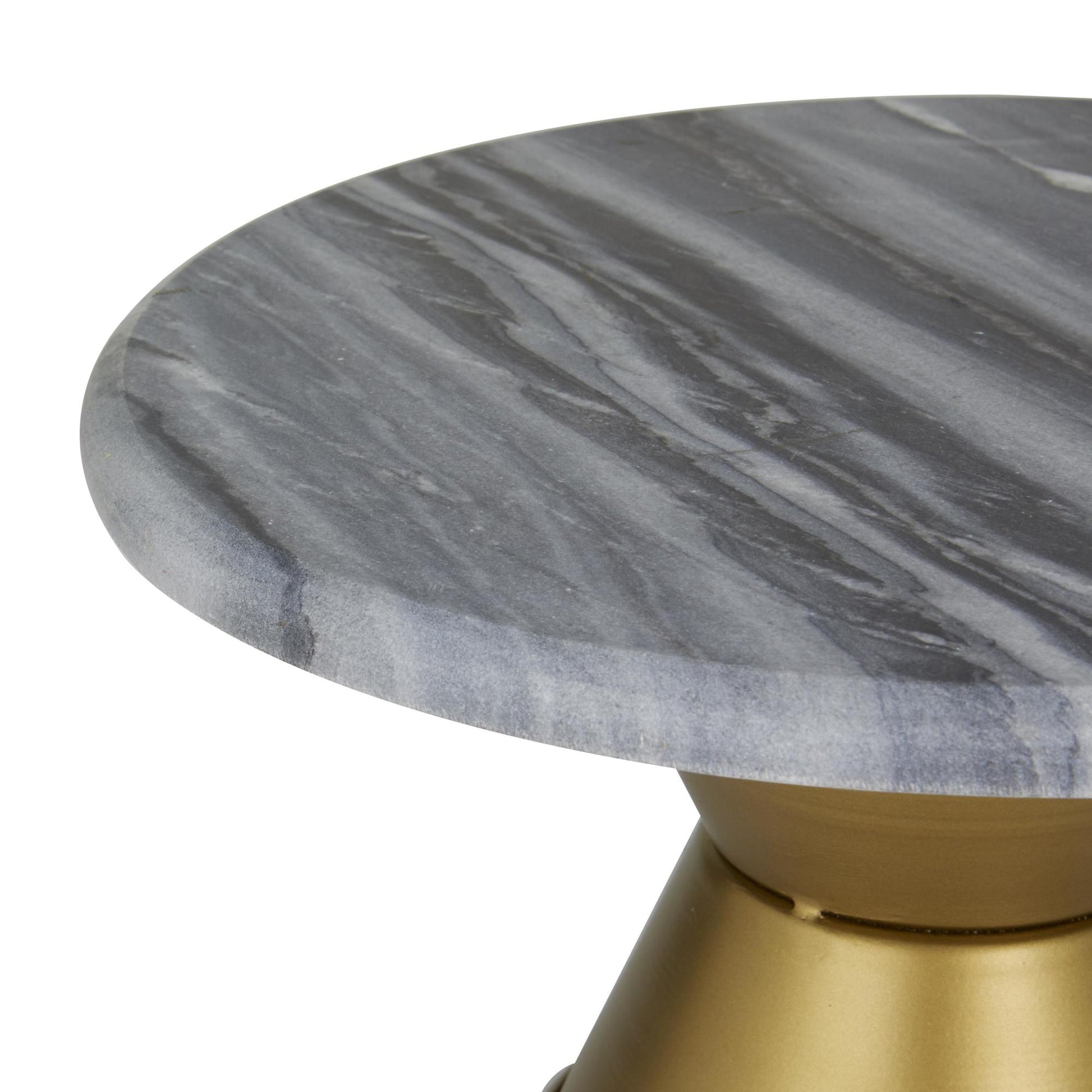 Marble Decorative Cake Stand with Gold Base