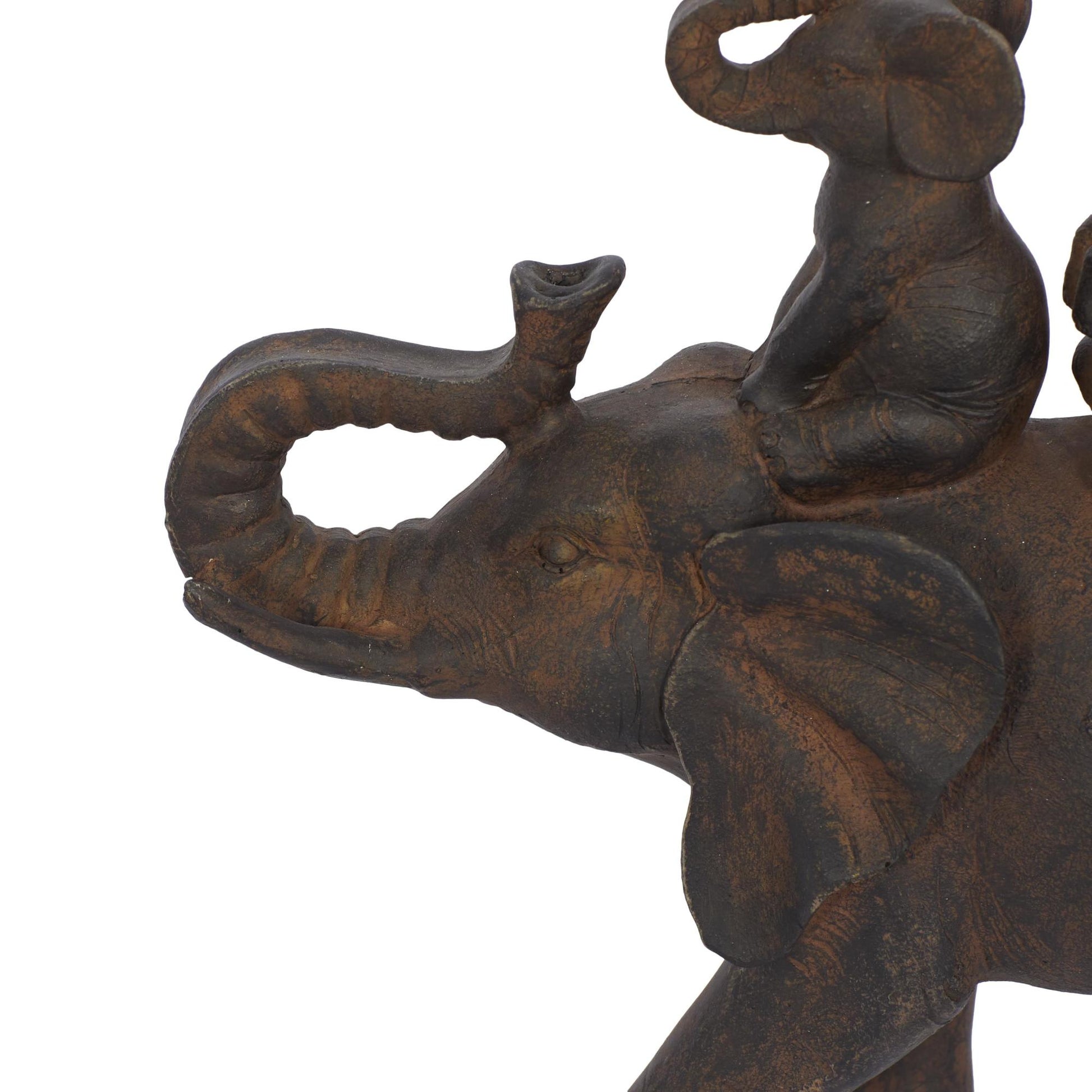 Elephant Brown Polyresin Decorative Sculpture