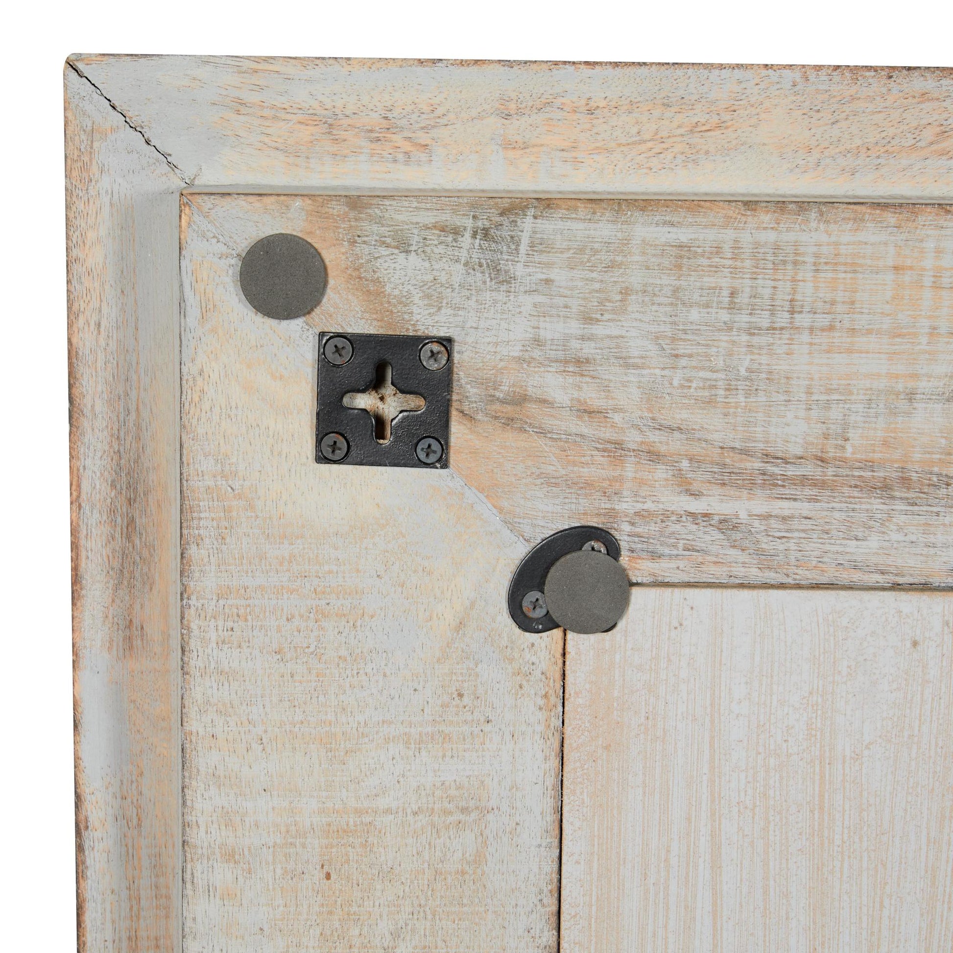 Floral Gray Wood Handmade Intricately Carved Room Wall Mirror