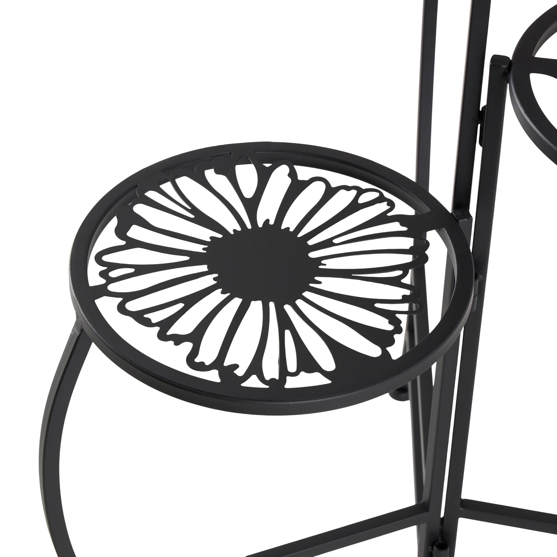 Floral Metal 3 Tier Indoor Outdoor Plantstand 21" x 17" x 24"