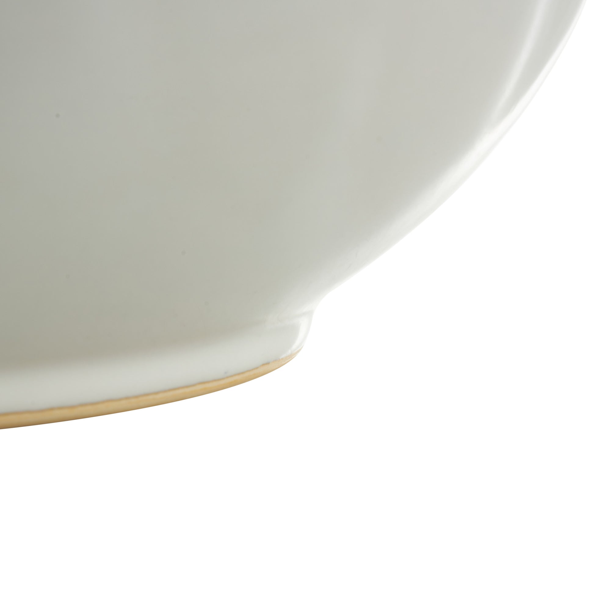 Abstract White Ceramic Round Wide Decorative Vase with Multiple Openings