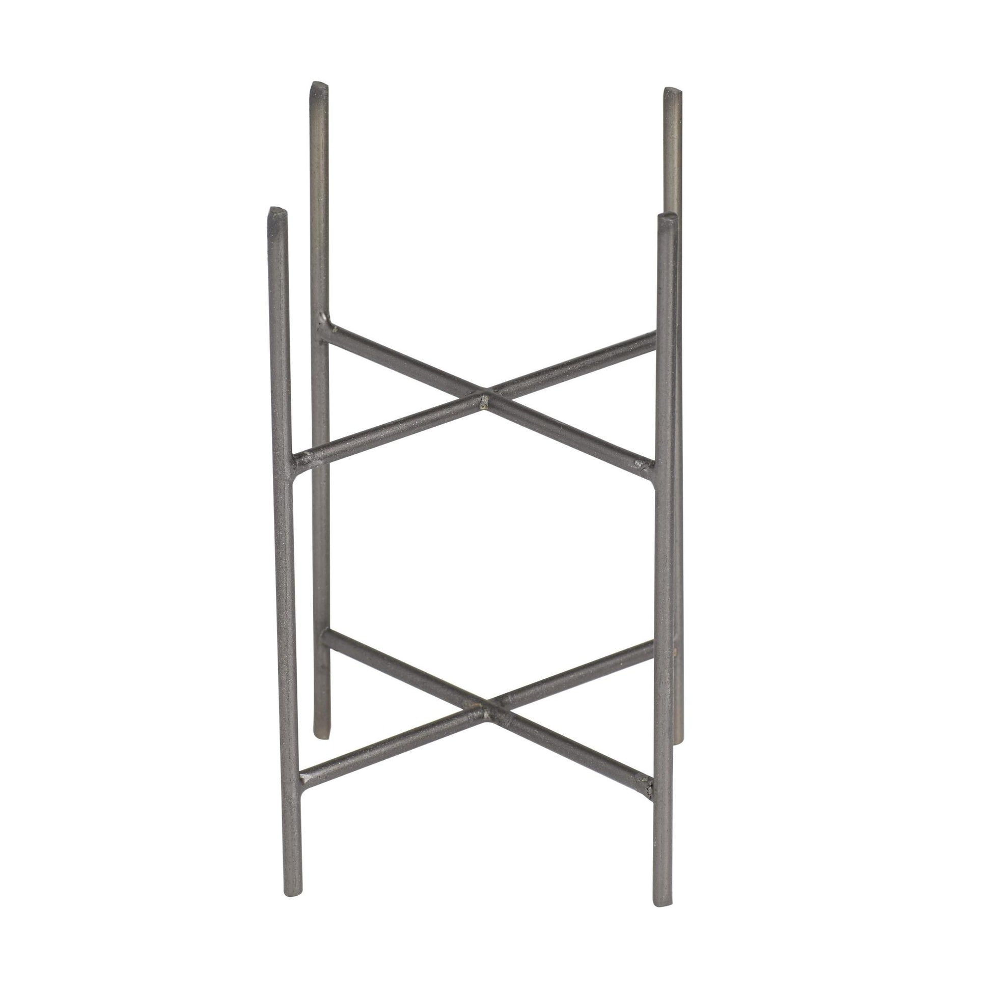 Set of 2 Metal Indoor Outdoor Planter with Removable Stand
