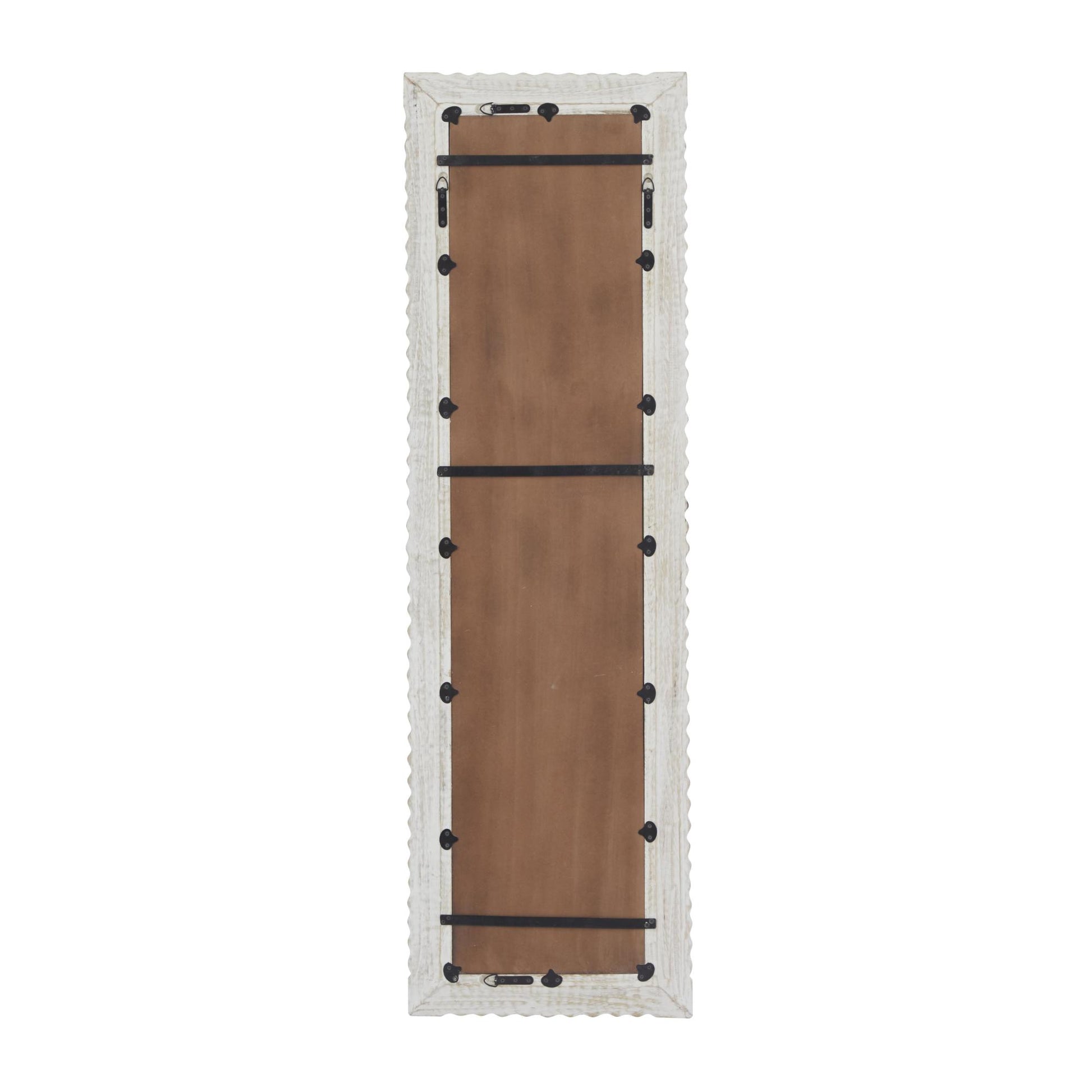 Leaf Brown Mango Wood Intricately Carved Room Wall Mirror