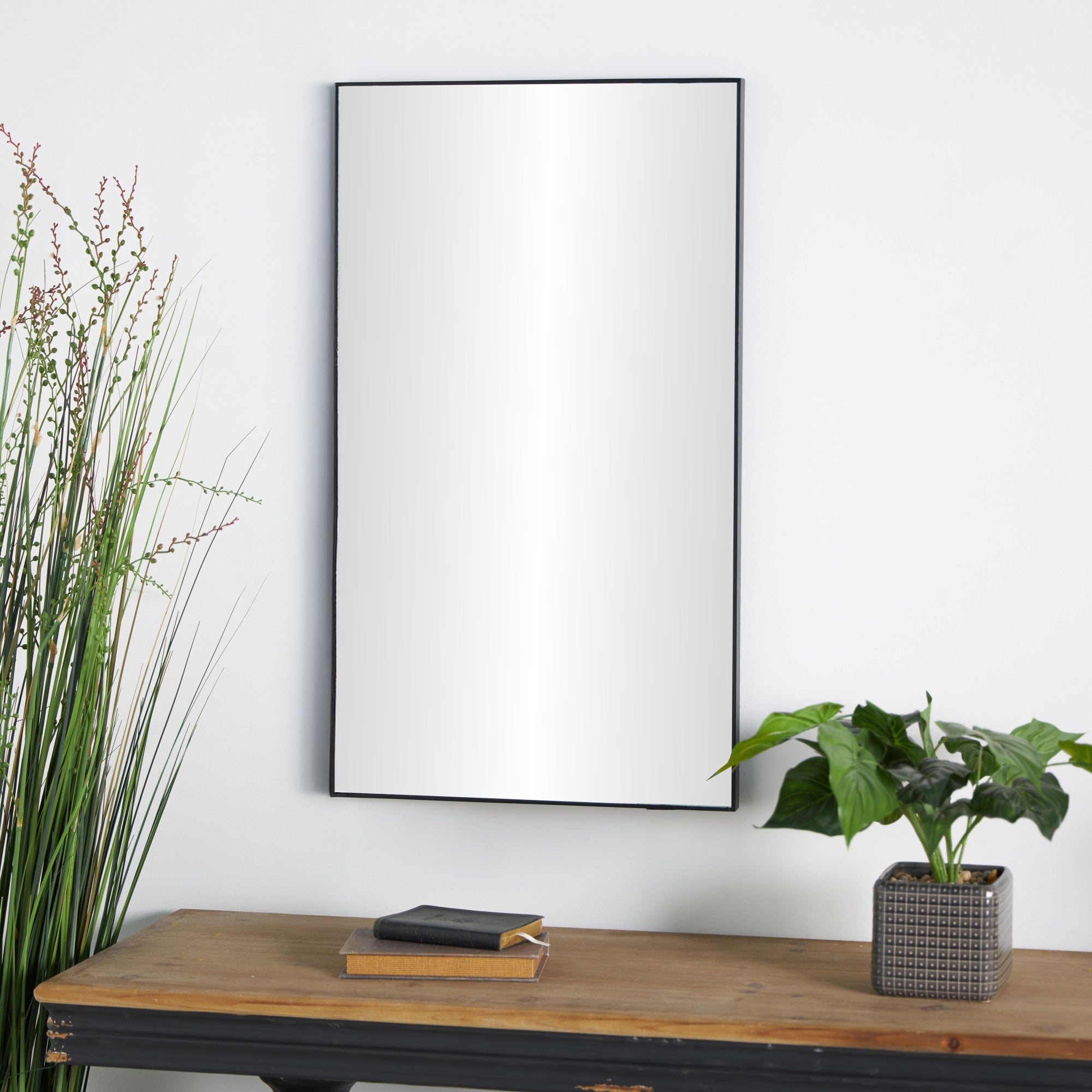 Wooden Room Wall Mirror with Thin Frame