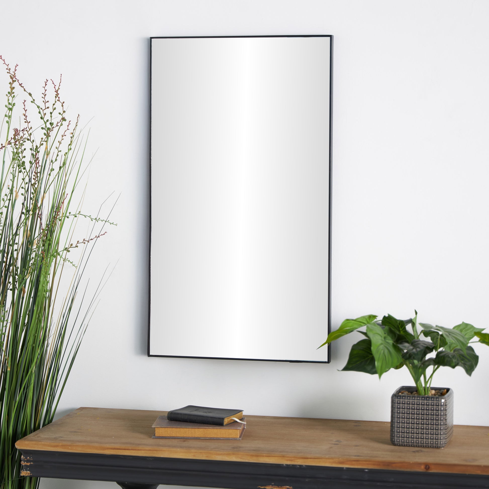Wooden Room Wall Mirror with Thin Frame