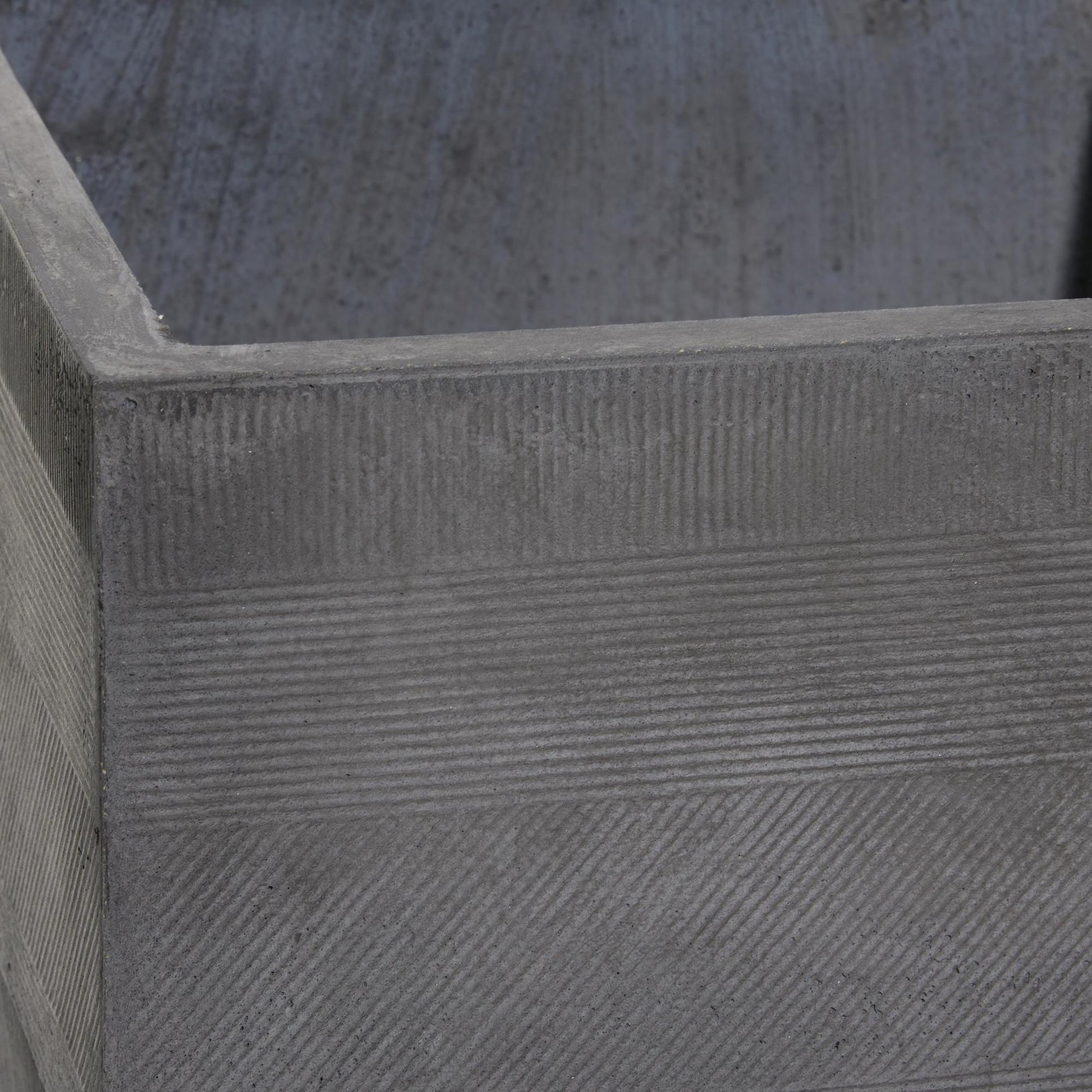 Set of 2 Dark Gray Ceramic Indoor Outdoor Planter