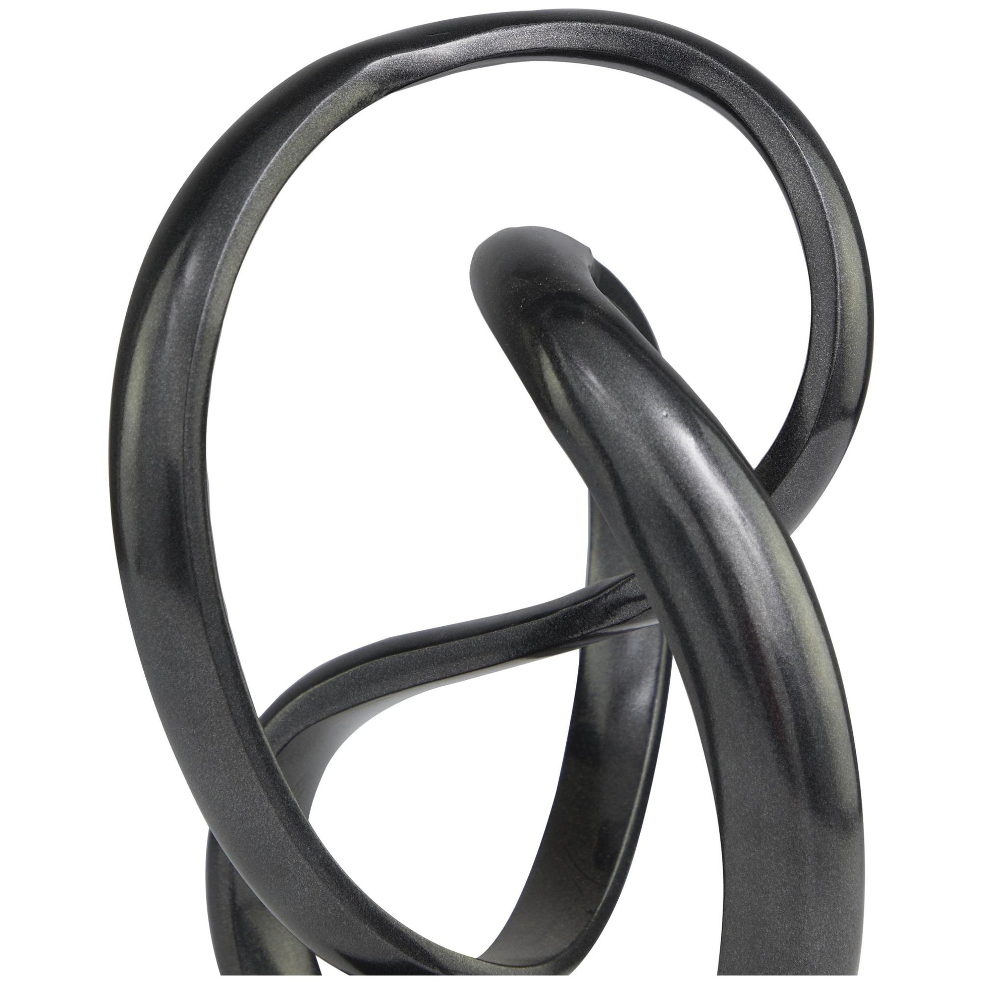 Abstract Dark Gray Aluminum Metal Decorative Sculpture