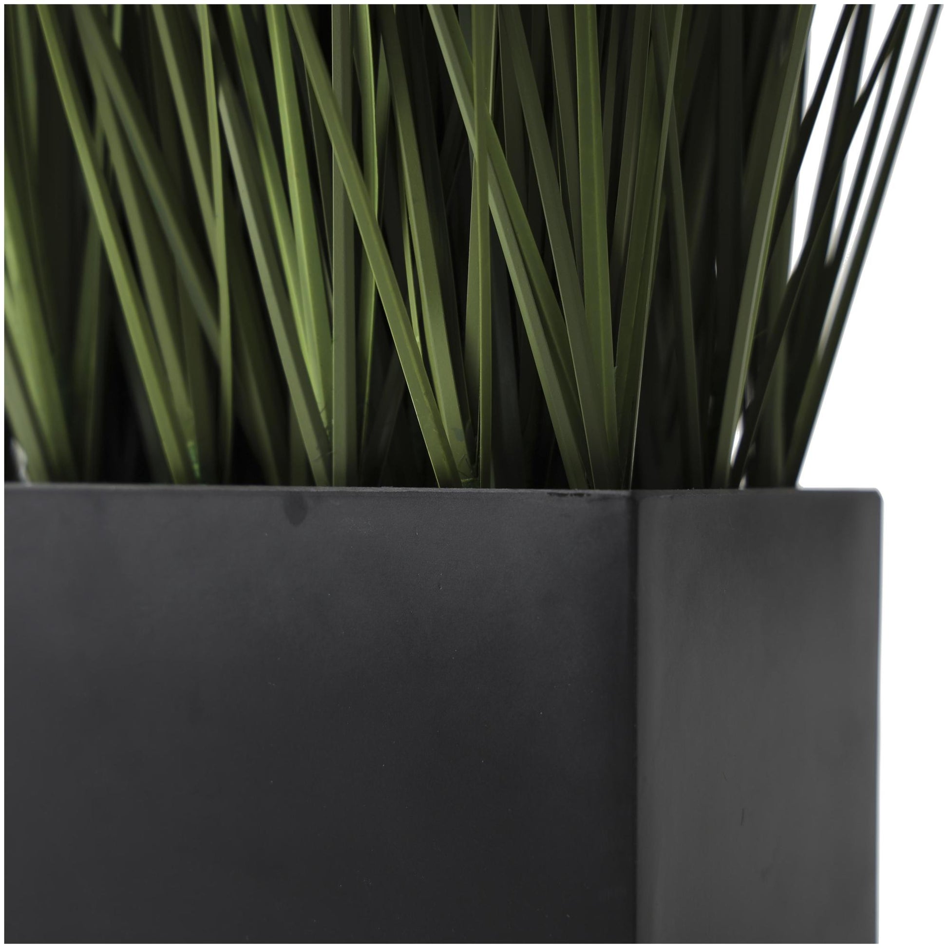 Faux Foliage Indoor Outdoor Artificial Plant with Black Rectangular Plastic Pot