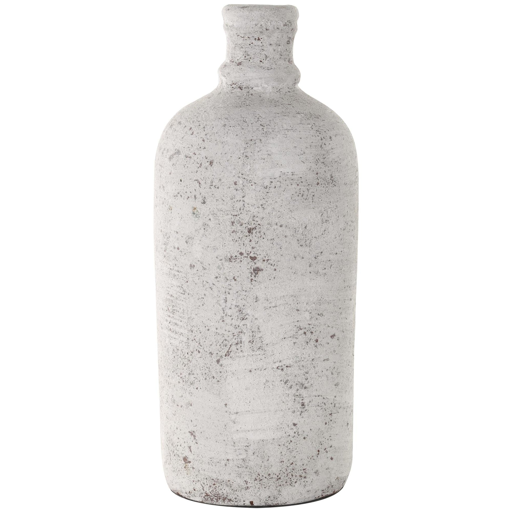 Cream Ceramic Antique Style Textured Decorative Vase