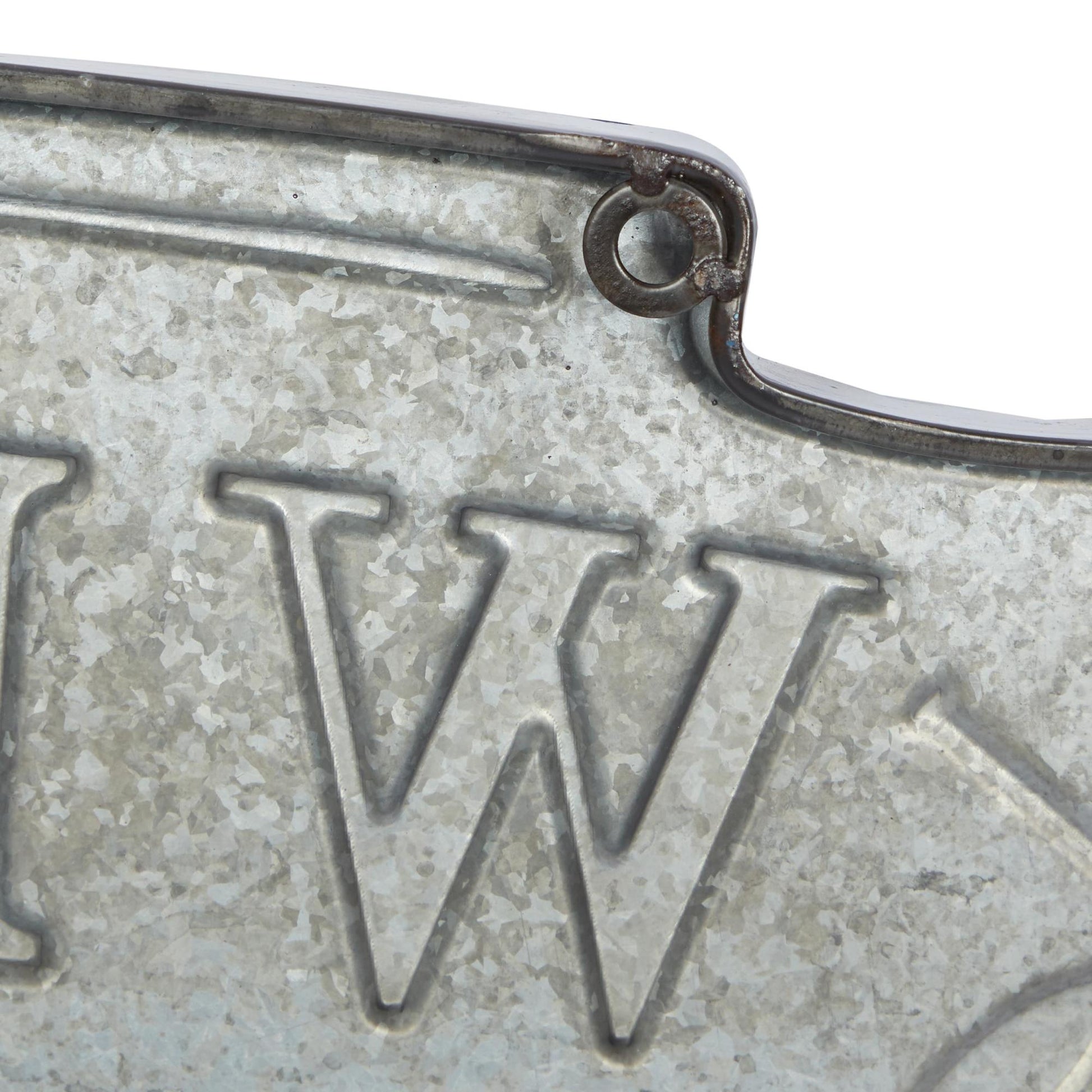 Sign Blue Metal Welcome To the Lake Home Wall Decor