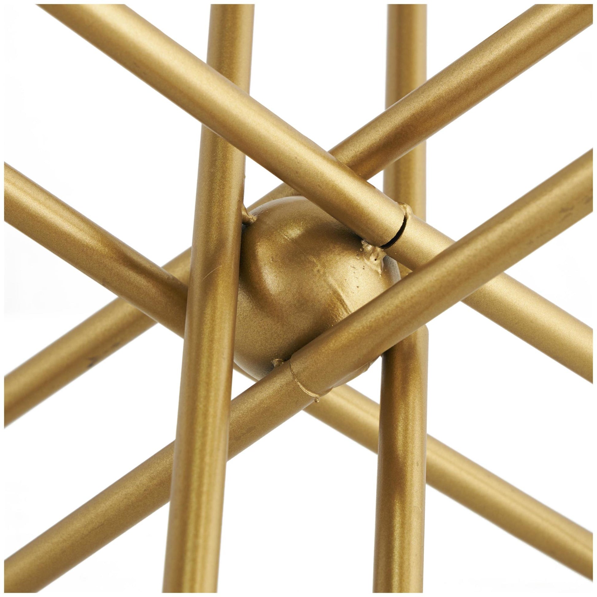 CosmoLiving by Cosmopolitan Set of 2 Jack Gold Metal Linked Decorative Sculpture with Orb Center