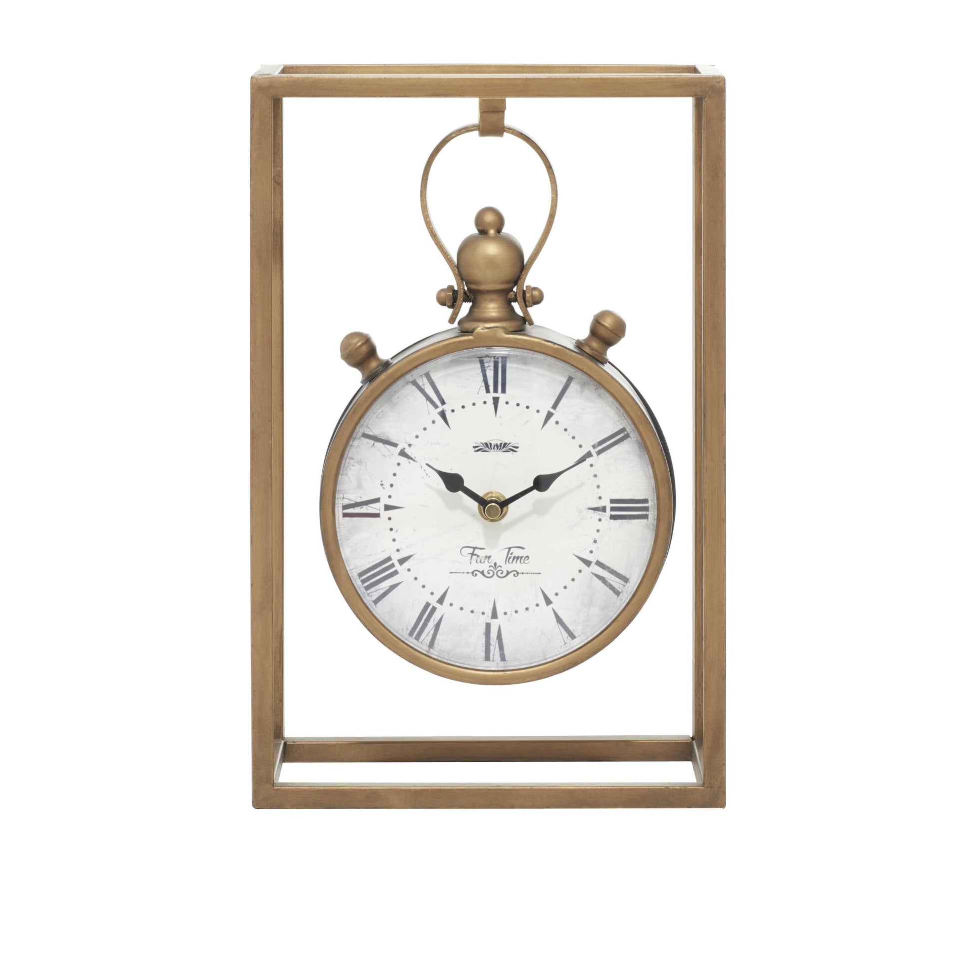 Bronze Metal Standing Stopwatch Decorative Clock