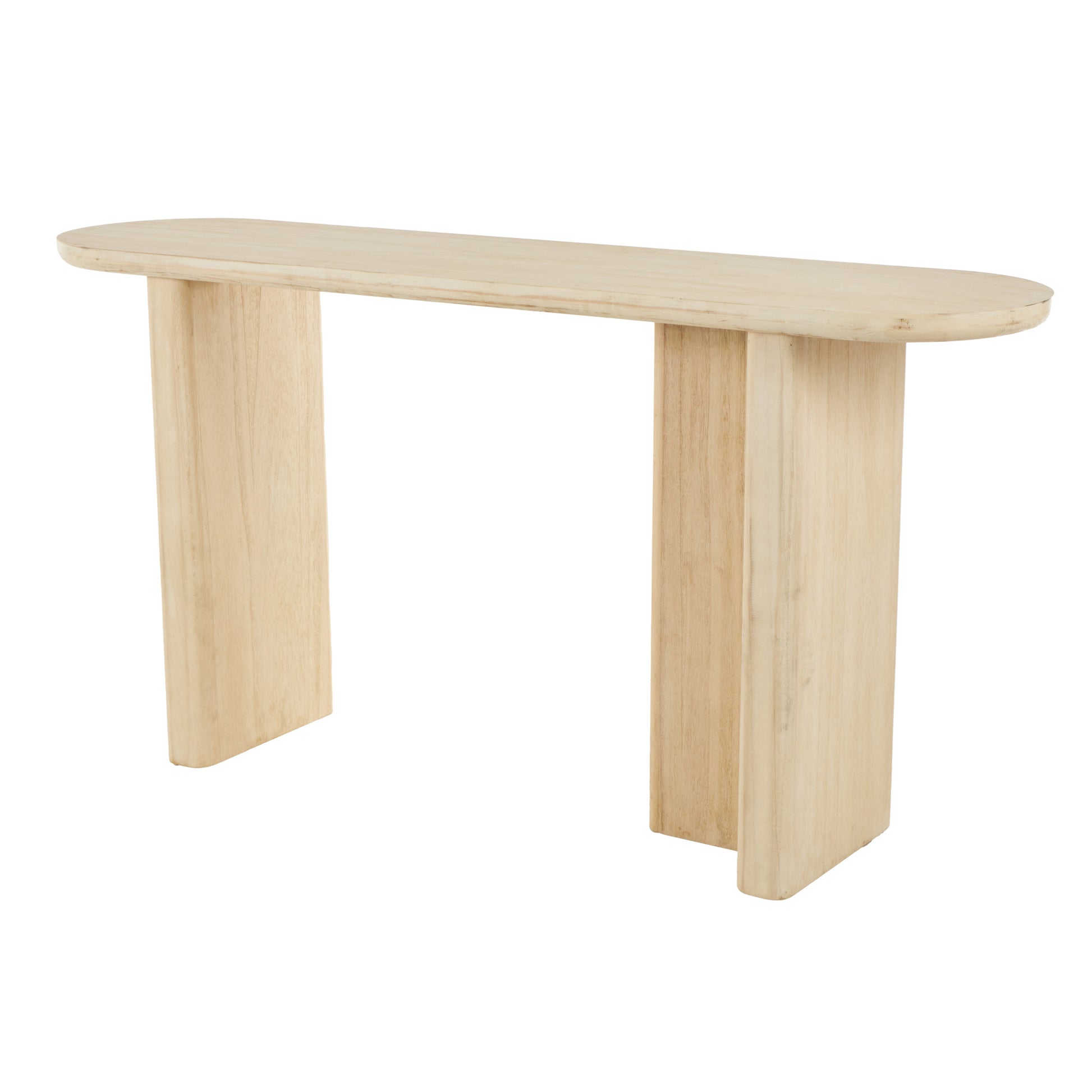 Light Brown Wood Handmade Living Room Console Table
