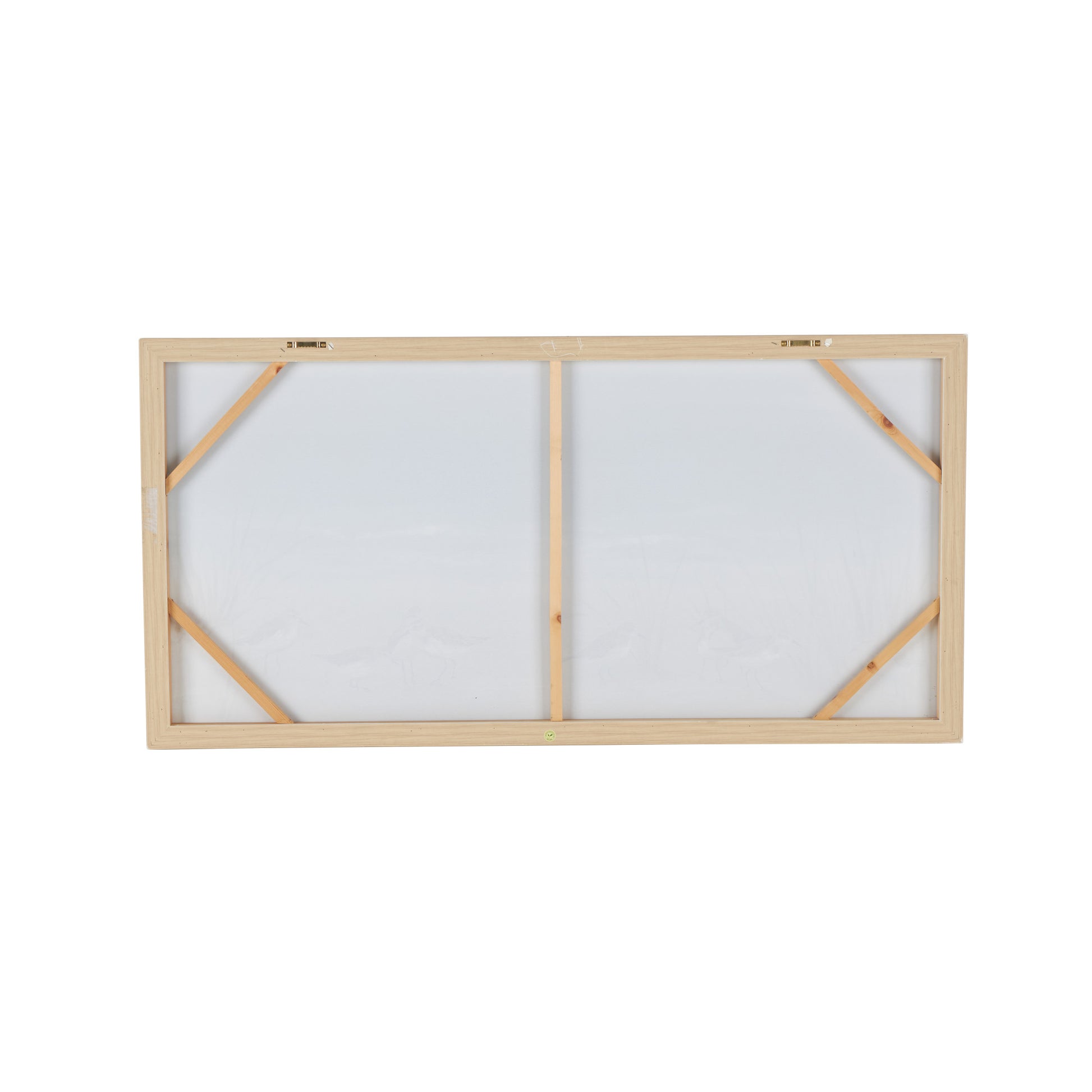 Bird Blue Canvas Living Room Framed Wall Art with Brown Wood Frame