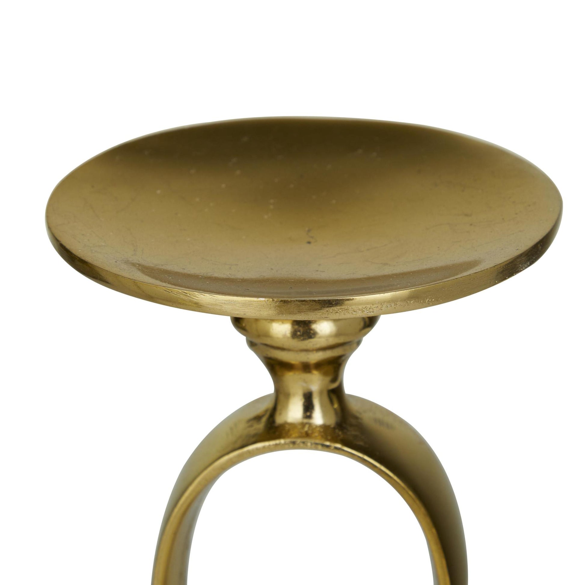 Set of 2 Aluminum Metal Paper Clip Pillar Decorative Candle Holder with Marble Base