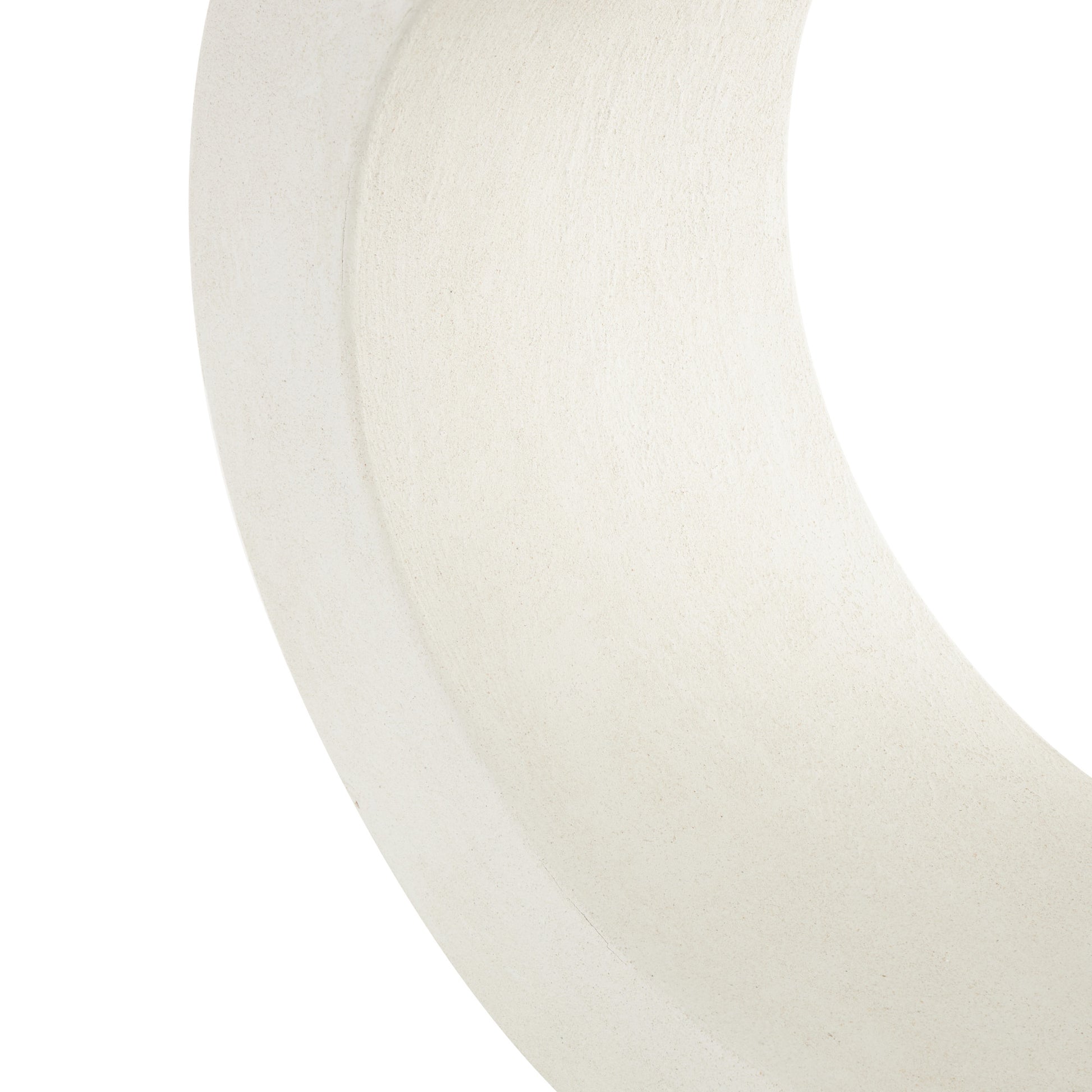 White Wooden C-Shaped Living Room Console Table