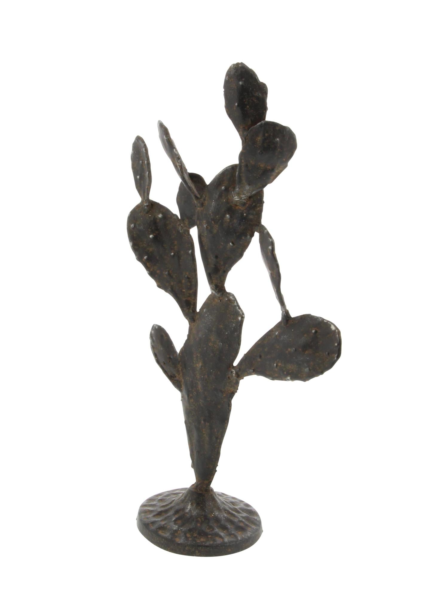 Cactus Black Metal Decorative Sculpture