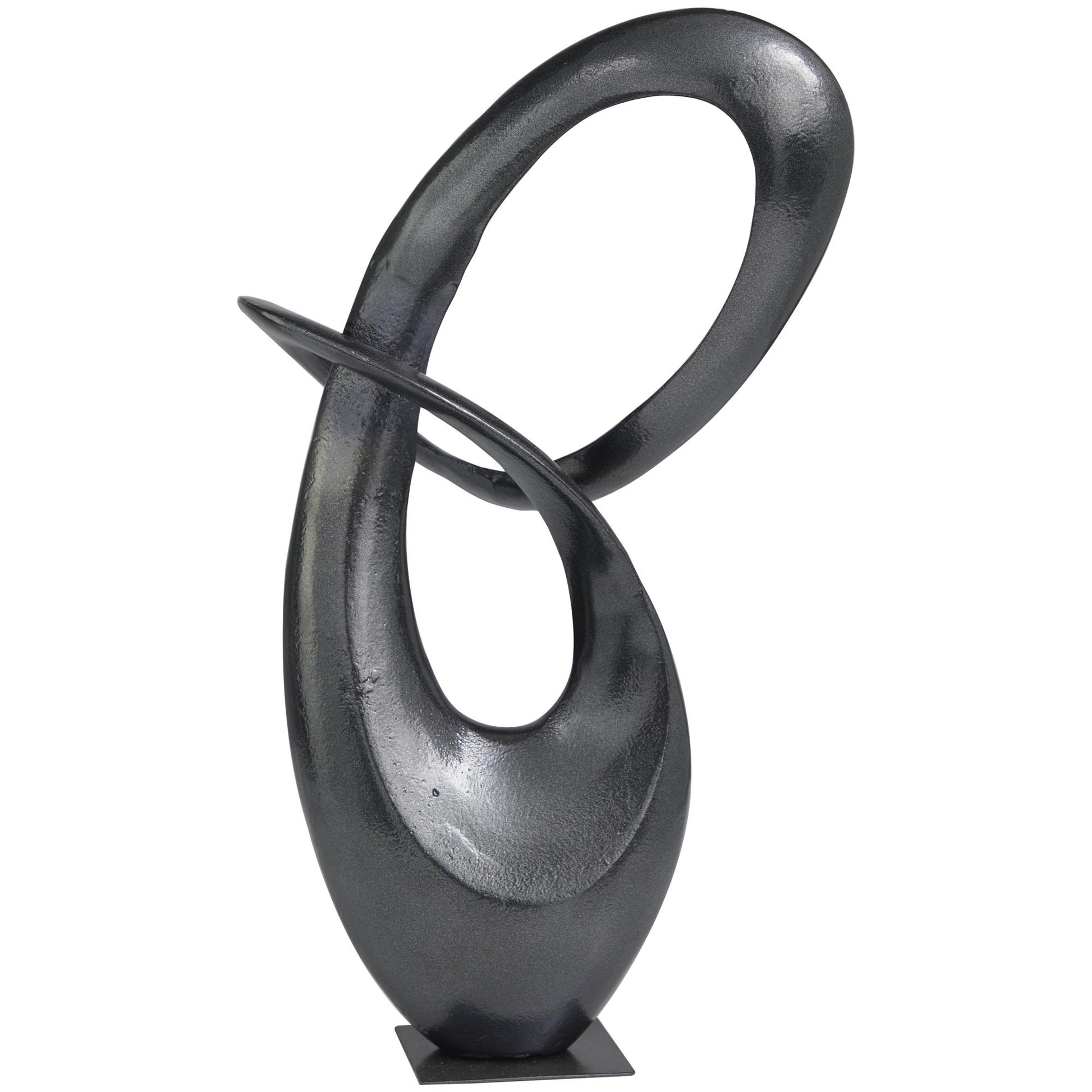 Abstract Aluminum Metal Decorative Sculpture 10" x 5" x 17"