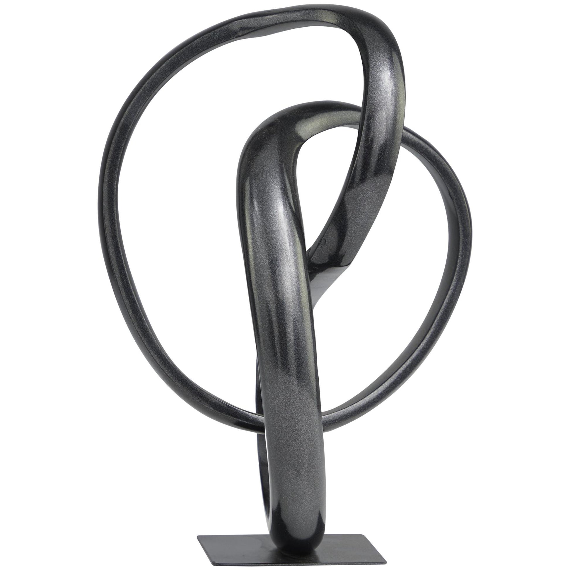 Abstract Dark Gray Aluminum Metal Decorative Sculpture