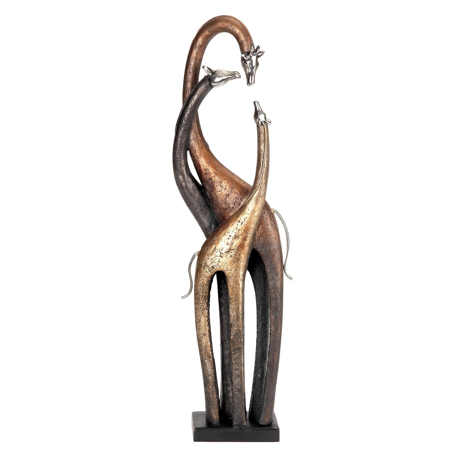 Giraffe Brass Polystone Decorative Sculpture