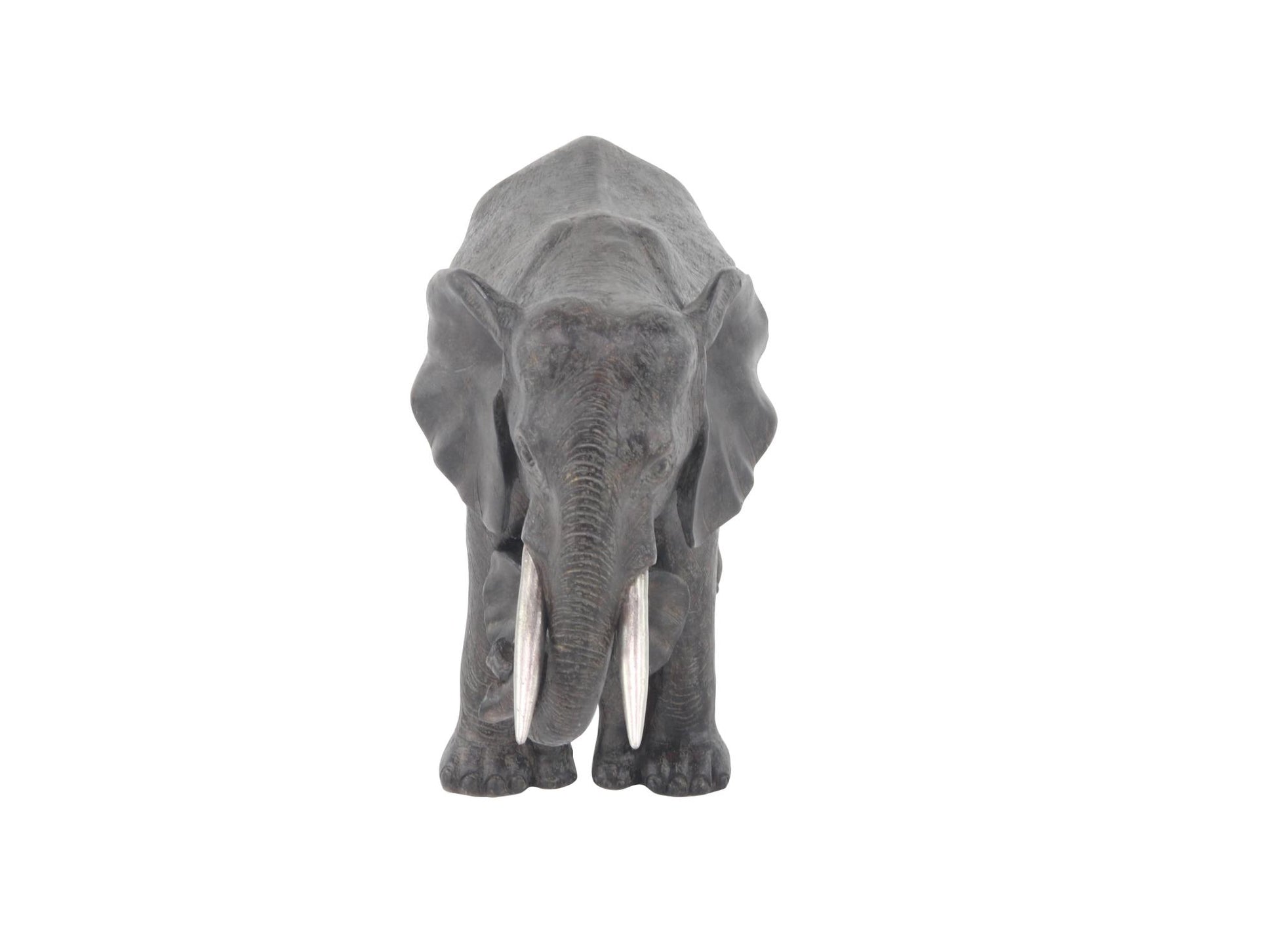 Elephant Gray Polystone Decorative Sculpture