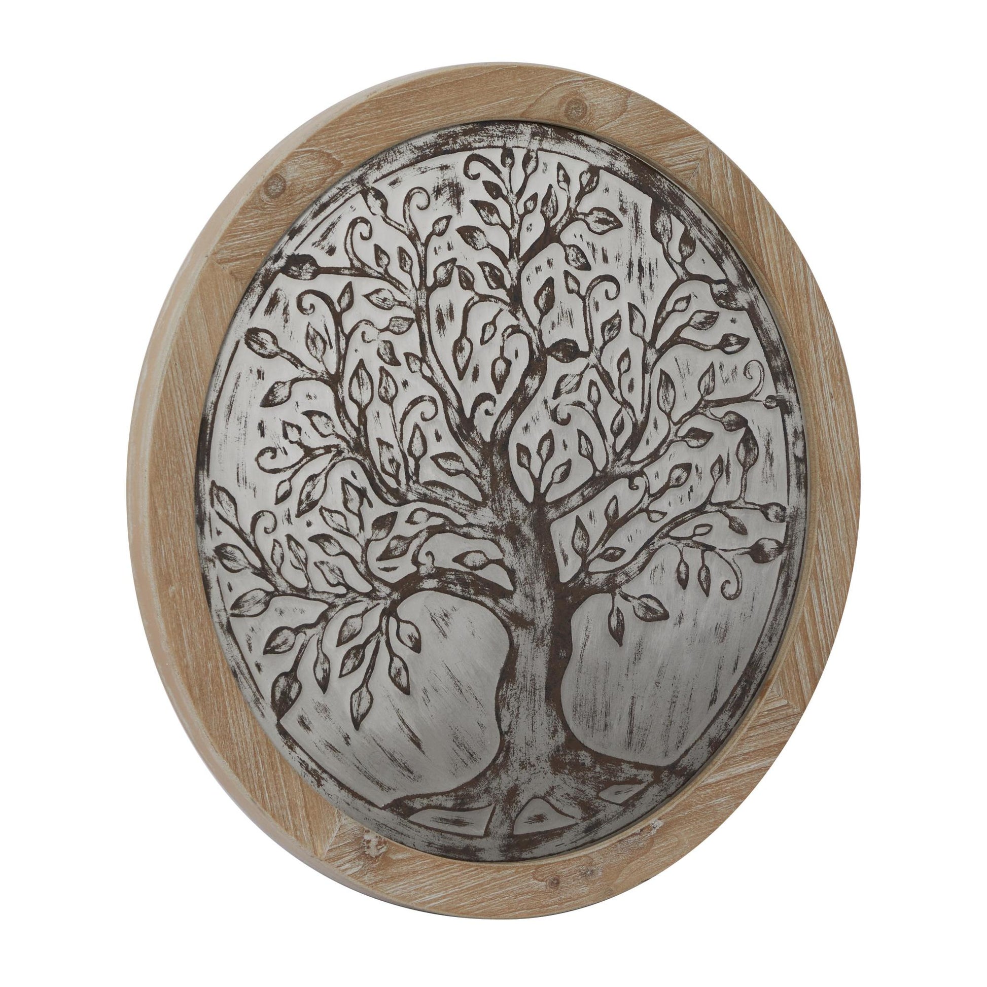 Tree Brown Wooden Embossed Home Wall Decor