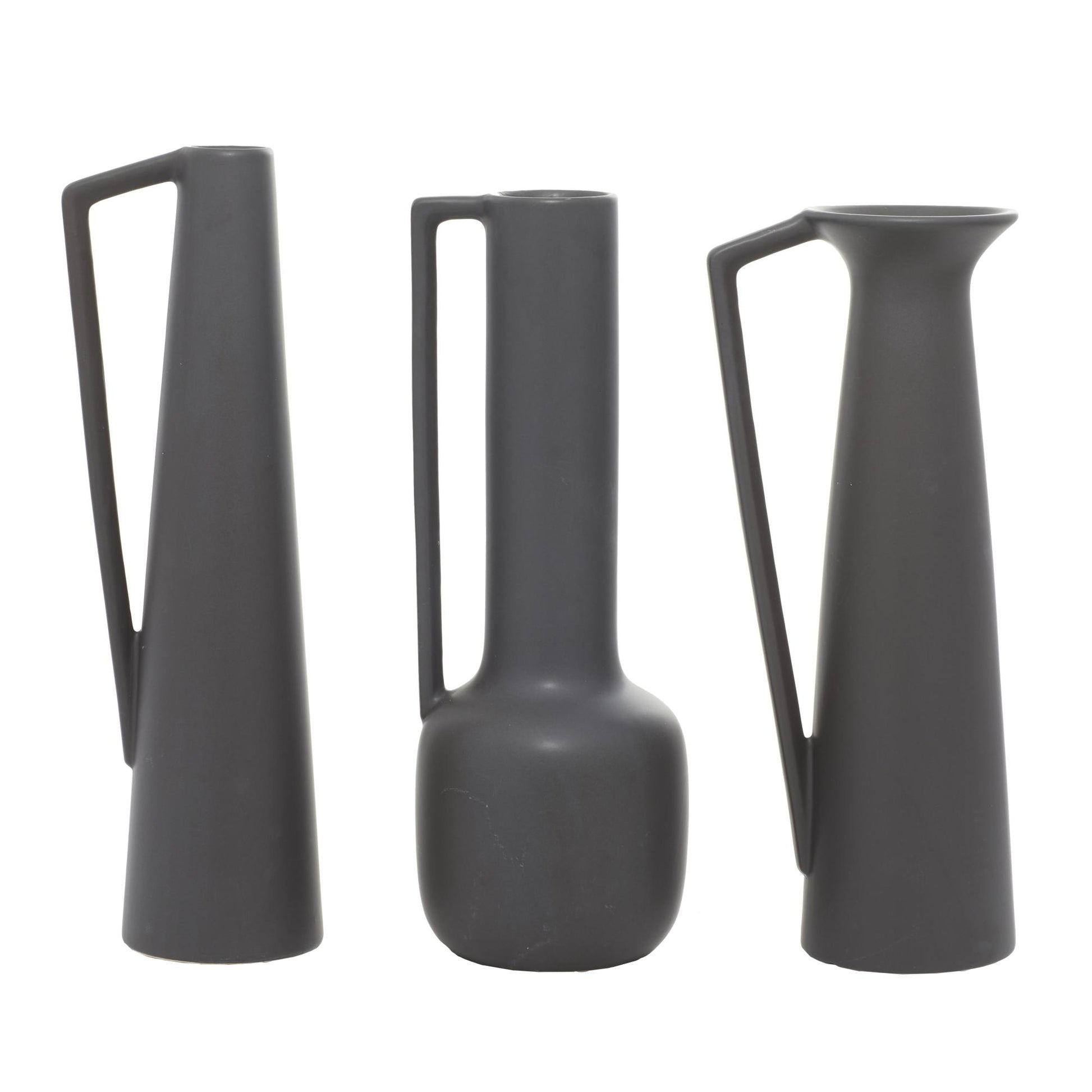 CosmoLiving by Cosmopolitan Set of 3 Ceramic Decorative Vase with Handles