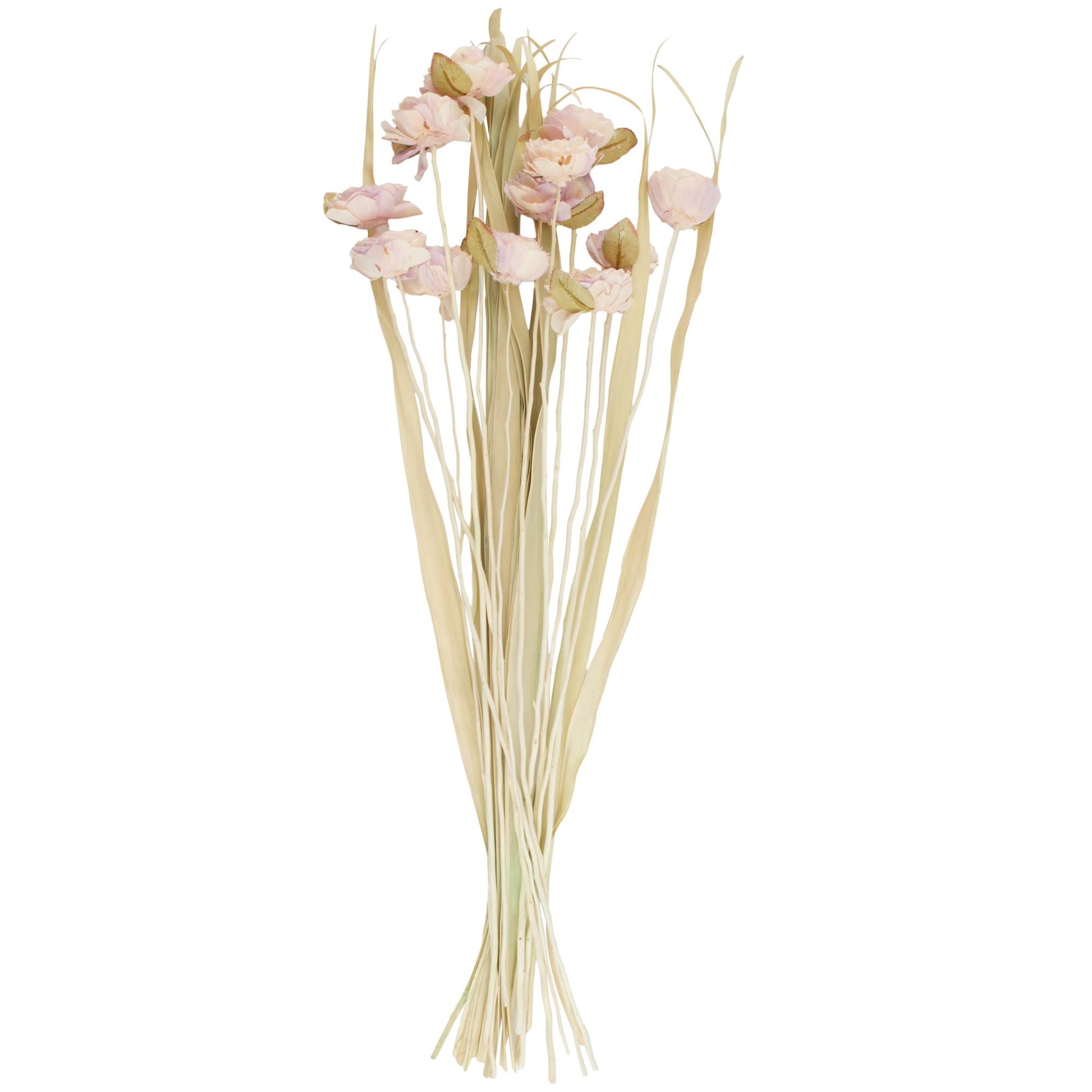 Pink Dried Plant Tall Home Decor Natural Foliage with Pink Petals