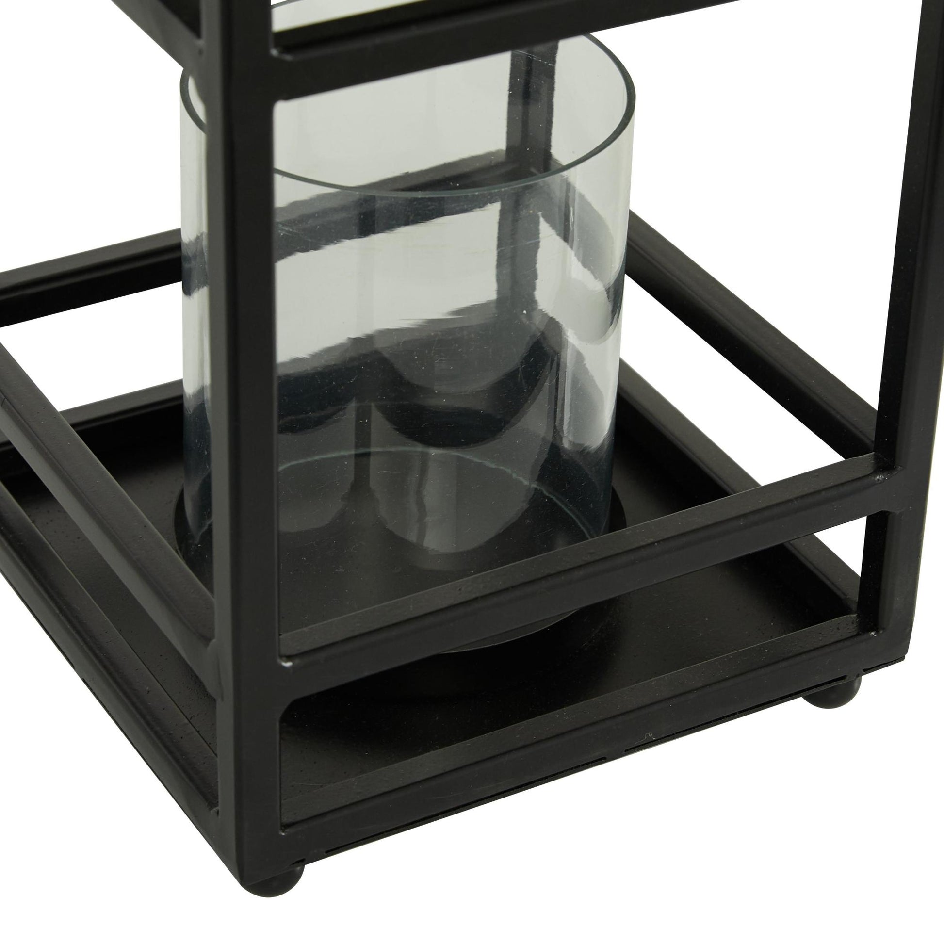 Black Metal Decorative Indoor Outdoor Candle Lantern